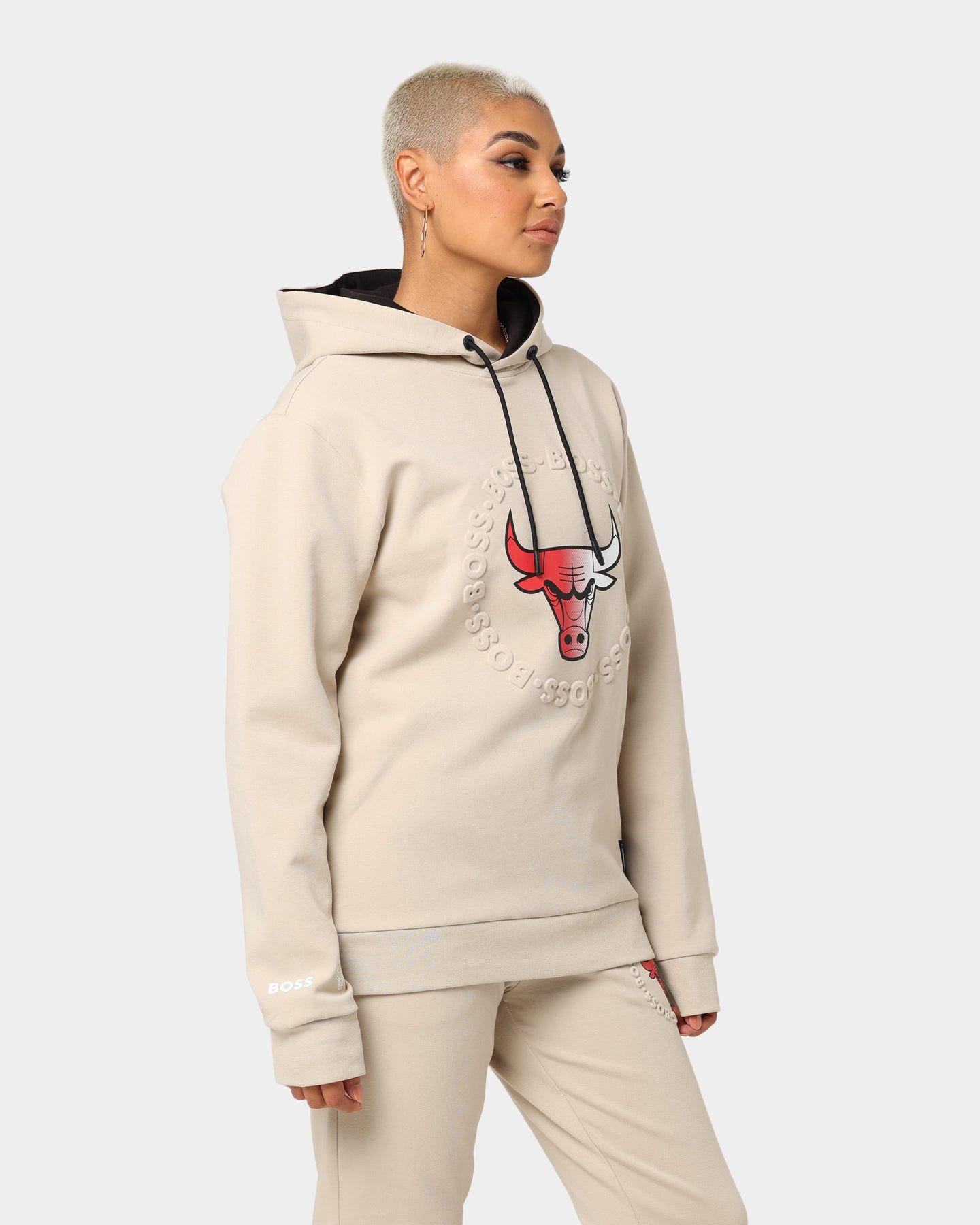 Hugo Boss Hugo Boss X NBA Basic Chicago Bulls Hoodie Light Beige sold by Culture Kings product image thumbnail 5
