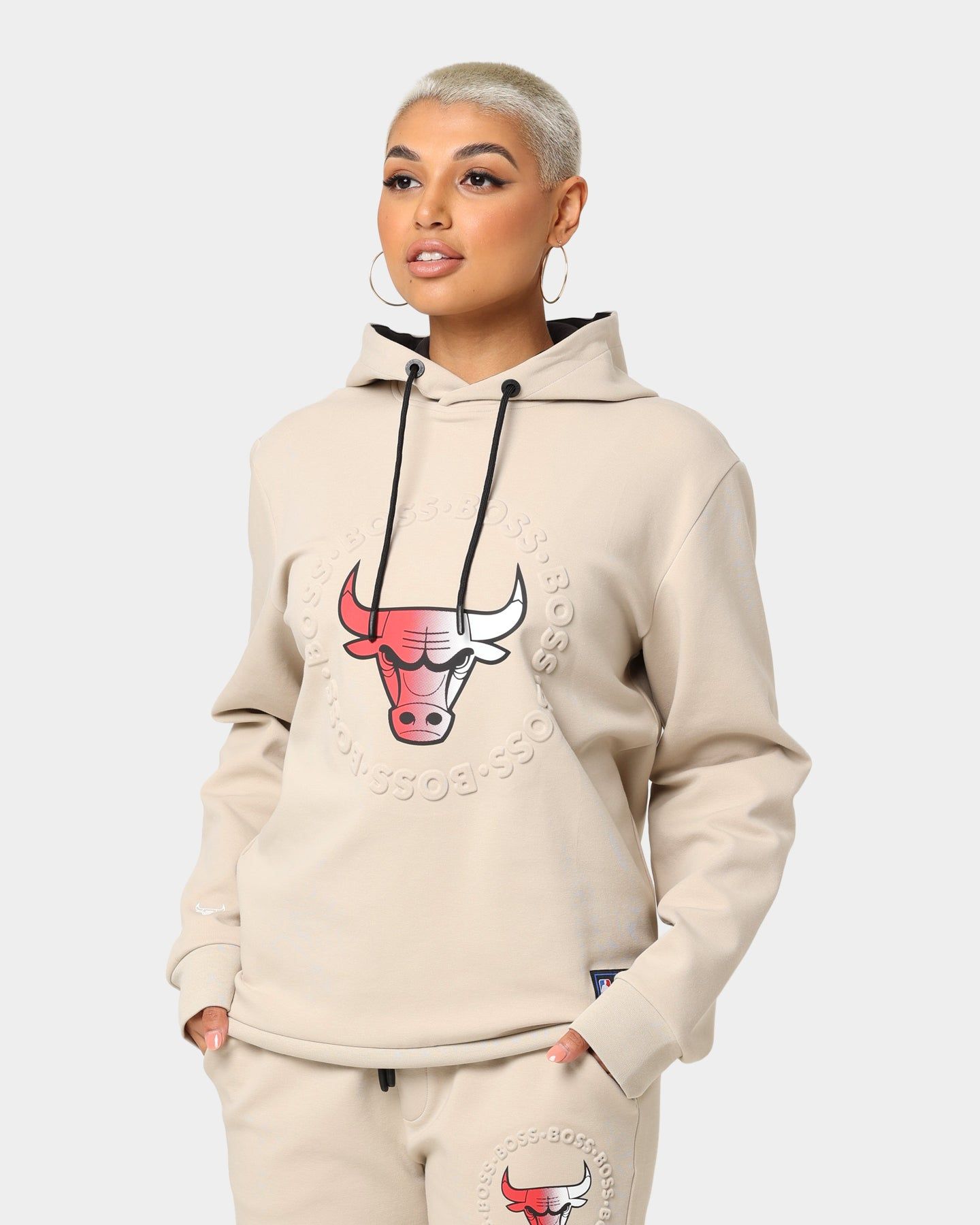 Hugo Boss Hugo Boss X NBA Basic Chicago Bulls Hoodie Light Beige sold by Culture Kings
