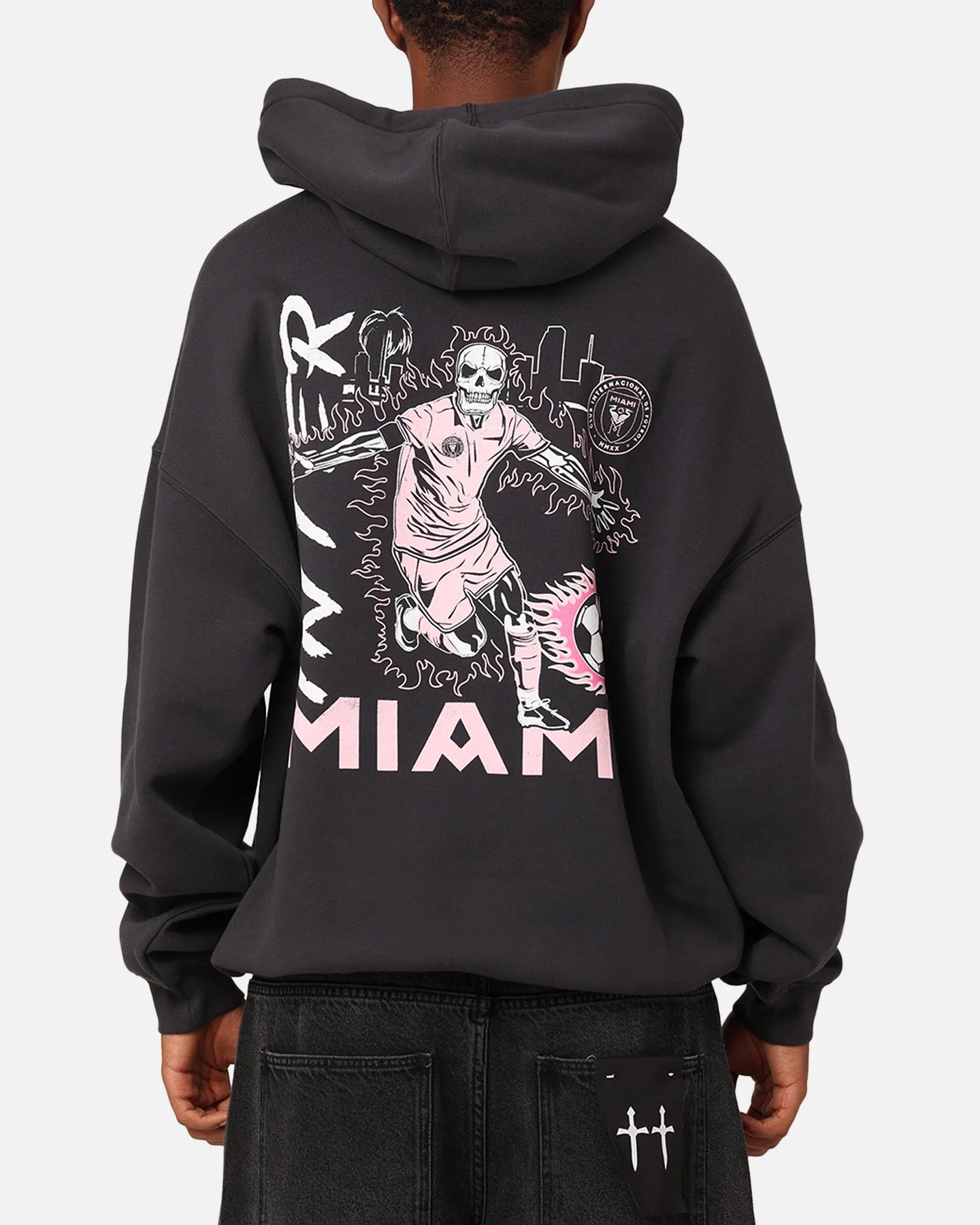Mitchell & Ness Inter Miami CF Logo Hit Hoodie Faded Black sold by Culture Kings