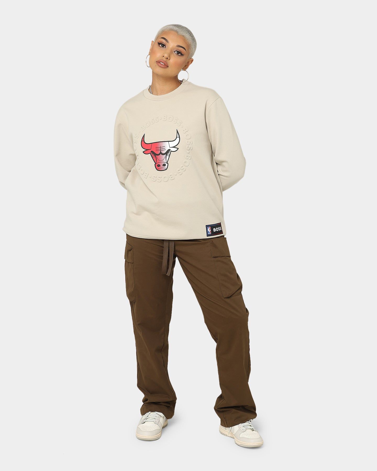 Hugo Boss Hugo Boss X NBA Basic Chicago Bulls Crewneck Sweatshirt Light Beige sold by Culture Kings product image thumbnail 2