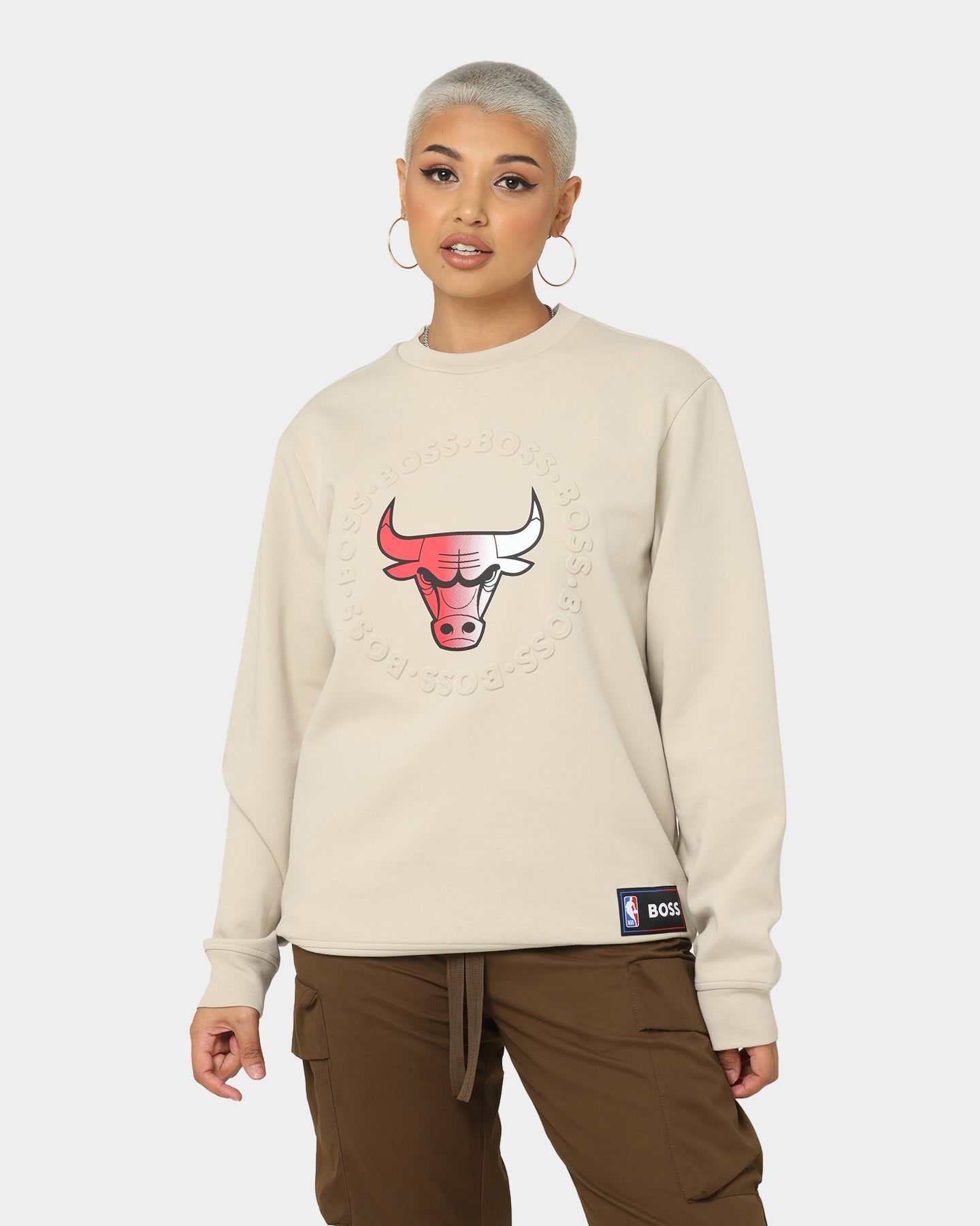 Hugo Boss Hugo Boss X NBA Basic Chicago Bulls Crewneck Sweatshirt Light Beige sold by Culture Kings