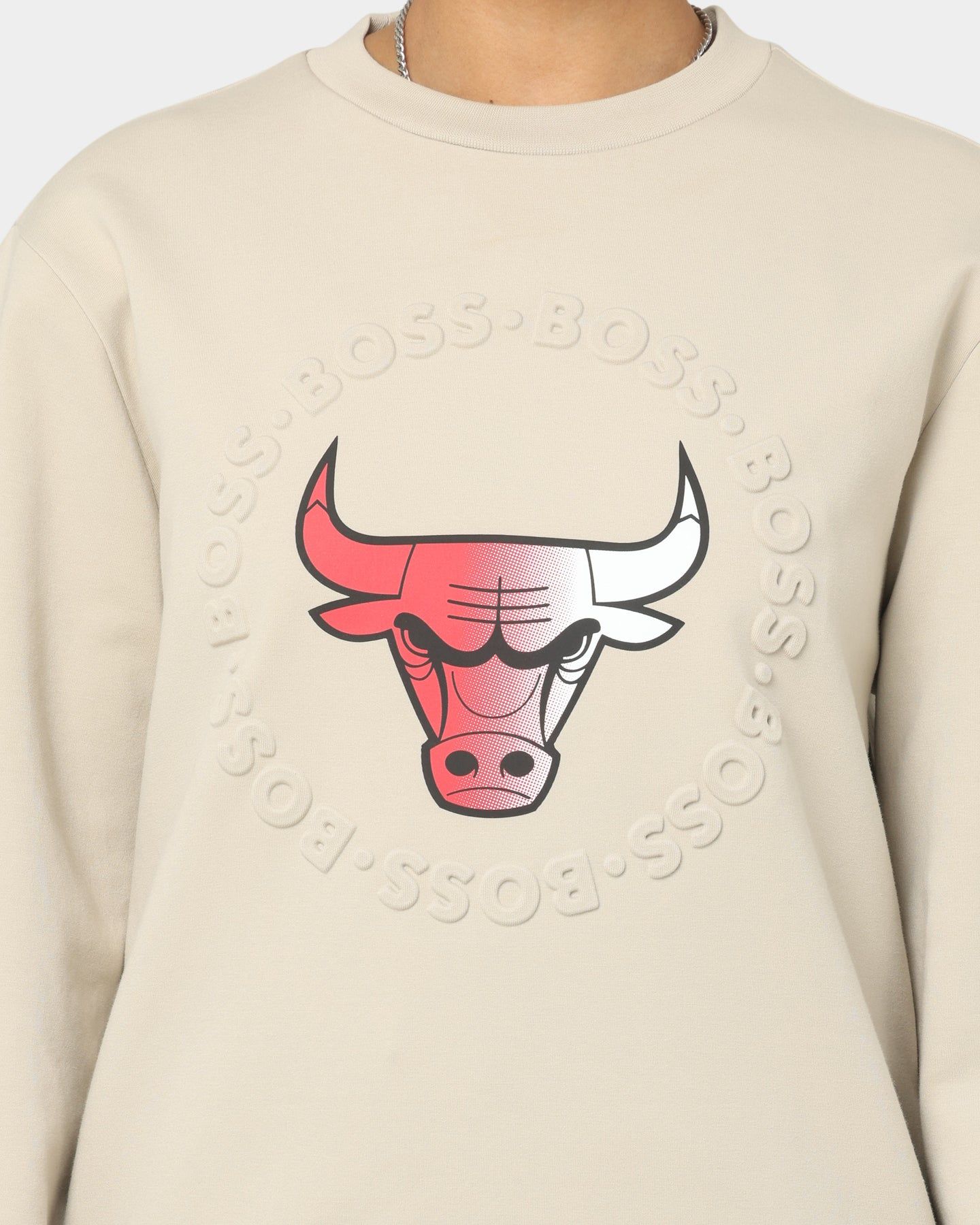 Hugo Boss Hugo Boss X NBA Basic Chicago Bulls Crewneck Sweatshirt Light Beige sold by Culture Kings product image thumbnail 3