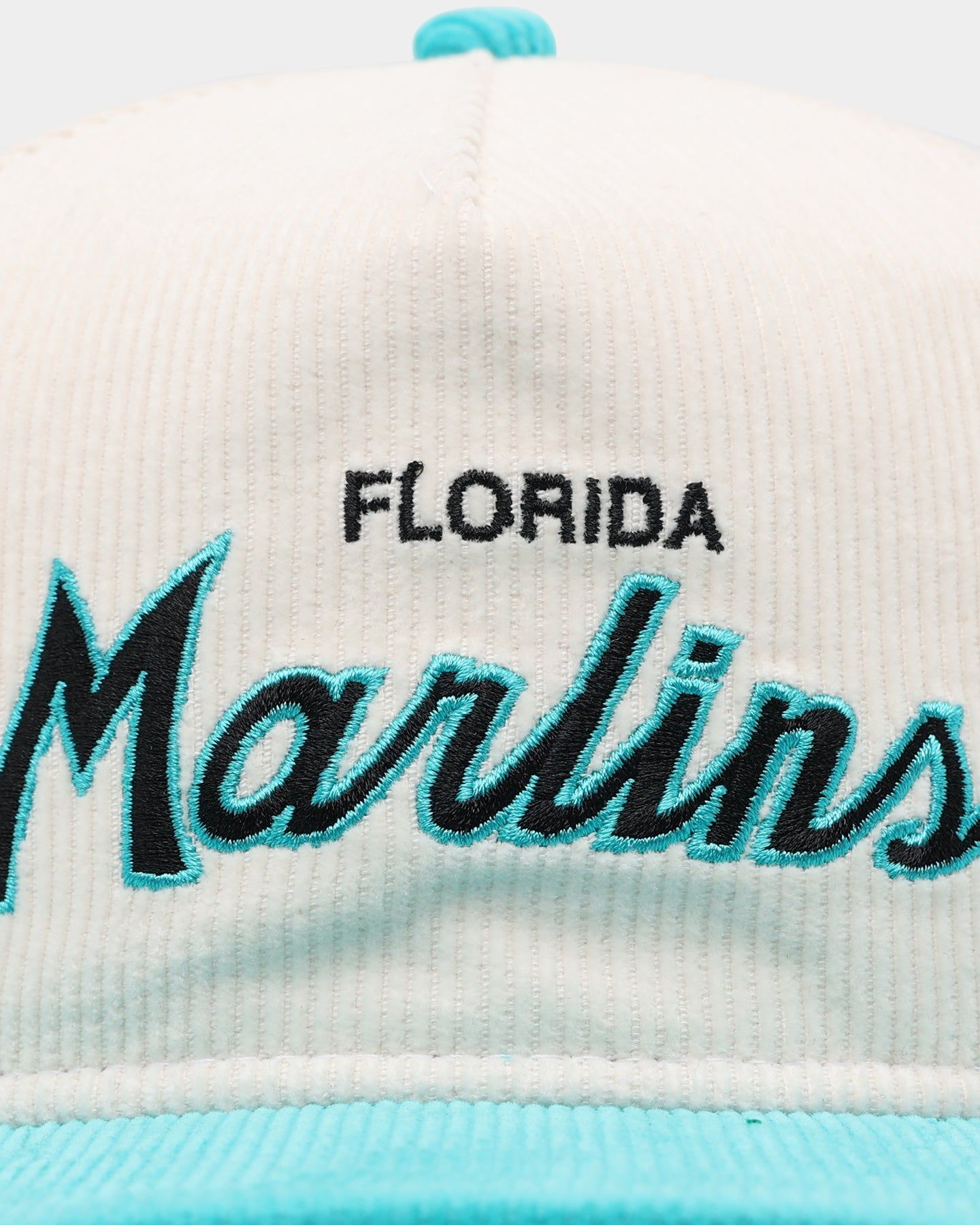 New Era Florida Marlins 'Chrome Corduroy Throwback Script' Golfer Snapback Chrome White sold by Culture Kings product image thumbnail 5