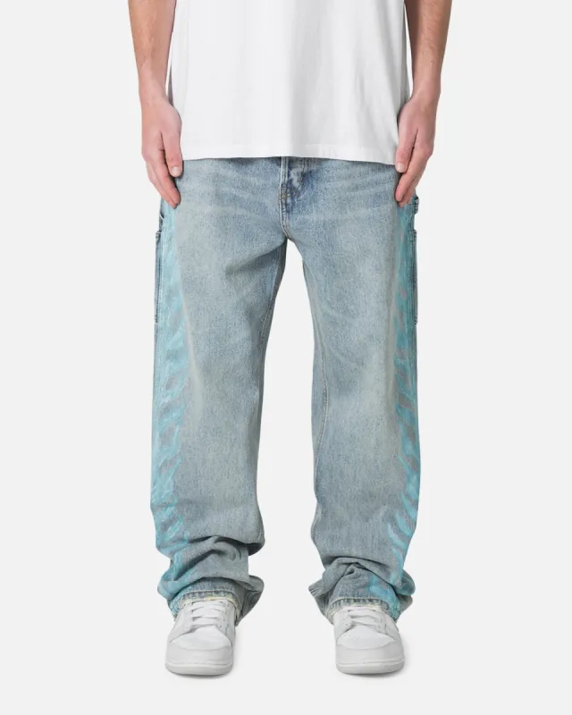 MNML Ultra Baggy Side Panel Denim Jeans Blue sold by Culture Kings