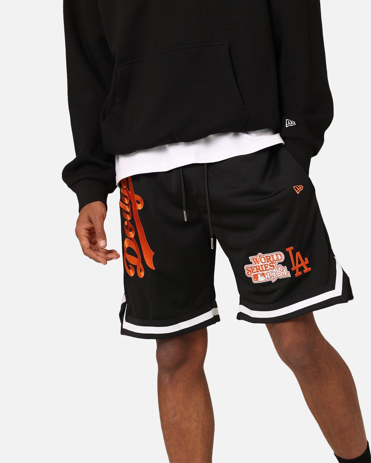 New Era Los Angeles Dodgers 'Scary Nights' Mesh Shorts Black/Orange sold by Culture Kings product image thumbnail 4