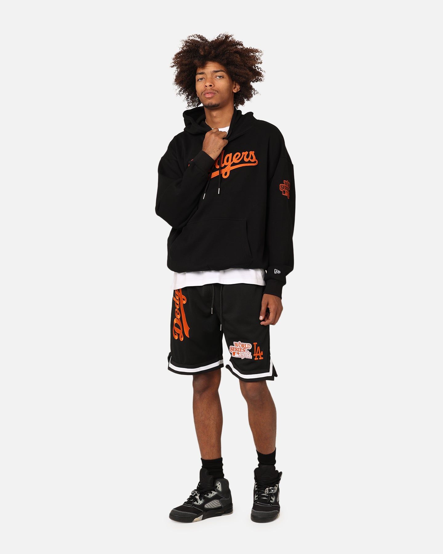 New Era Los Angeles Dodgers 'Scary Nights' Mesh Shorts Black/Orange sold by Culture Kings product image thumbnail 2