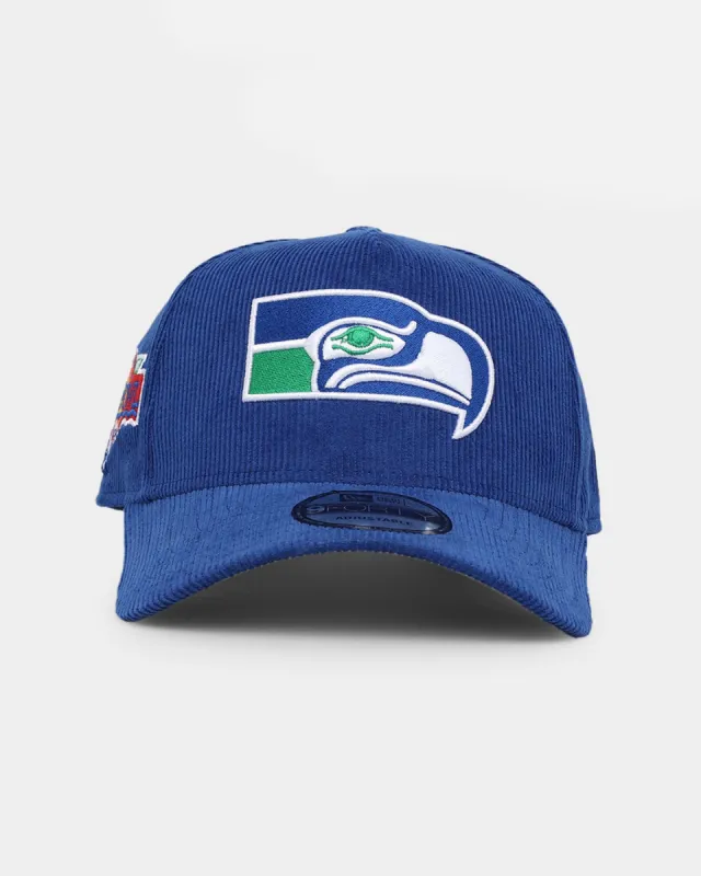 New Era Seattle Seahawks 'NFL Season' Corduroy 9FORTY A-Frame Snapback Blue/OTC sold by Culture Kings