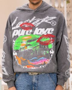 Loiter Pure Love Vintage Hoodie Charcoal sold by Culture Kings