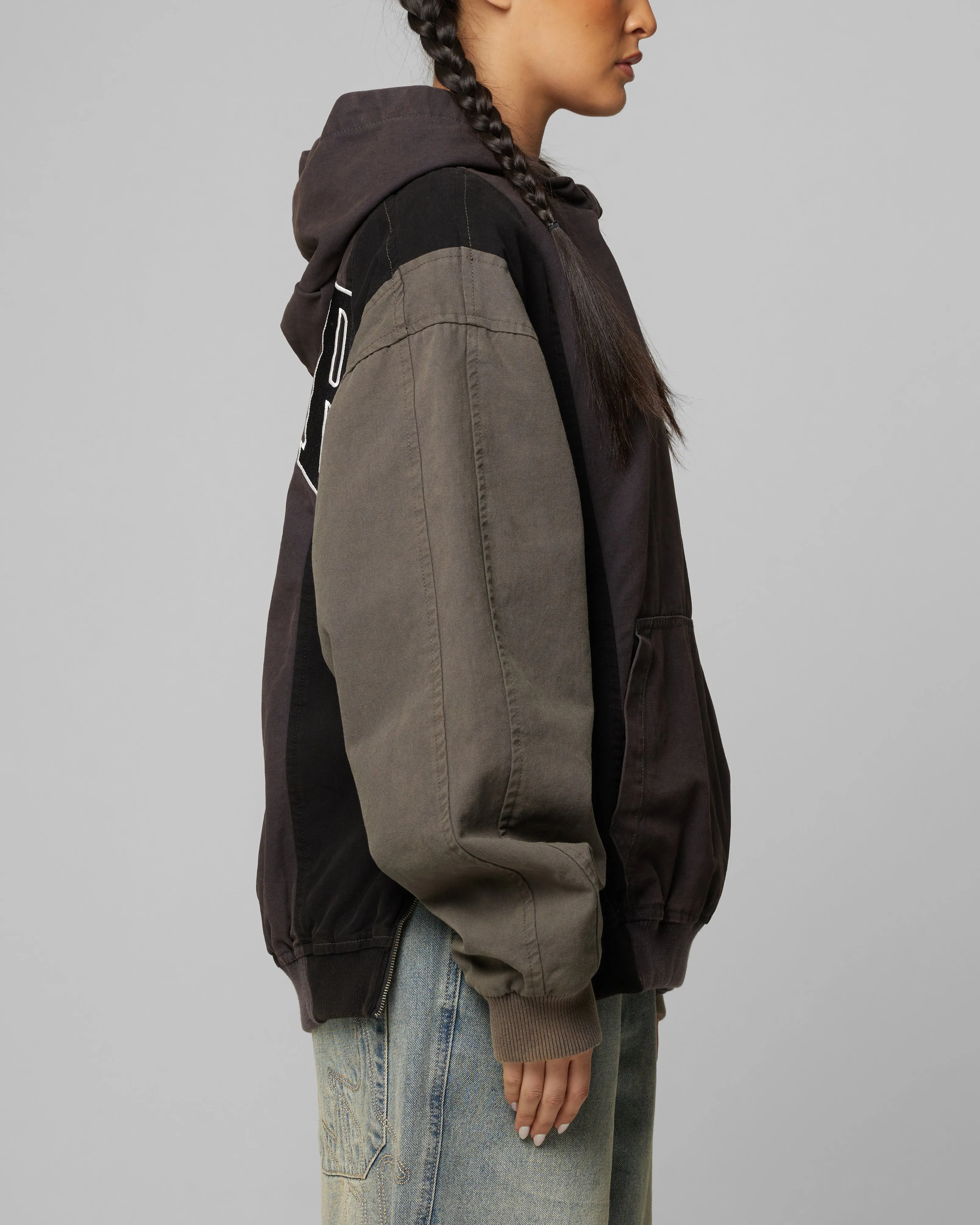 Loiter Splinter Hoodie Black/Charcoal sold by Culture Kings product image thumbnail 5
