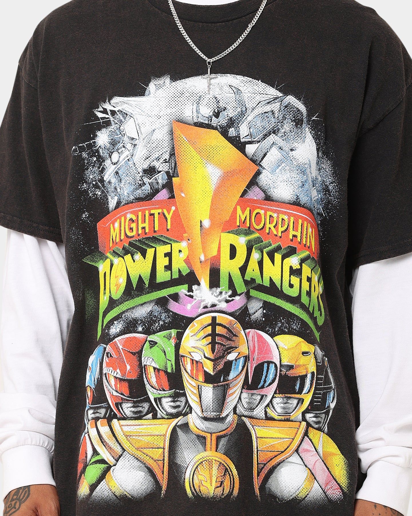 American Thrift X Power Rangers Mighty Morphin Vintage T-Shirt Black Wash sold by Culture Kings product image thumbnail 4