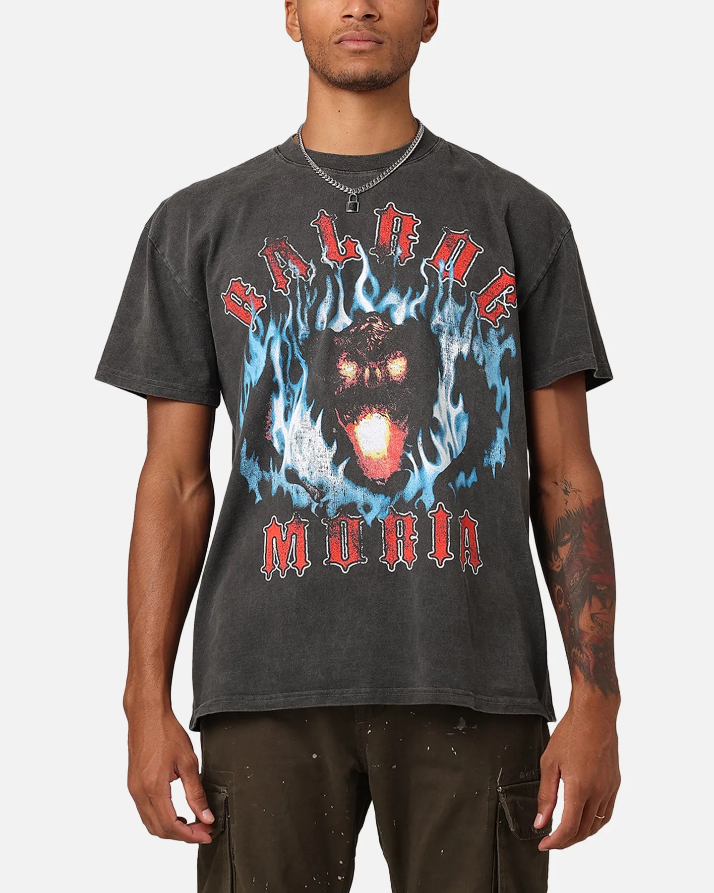 American Thrift X Lord Of The Rings The Balrog Heavyweight T-Shirt Black Wash sold by Culture Kings