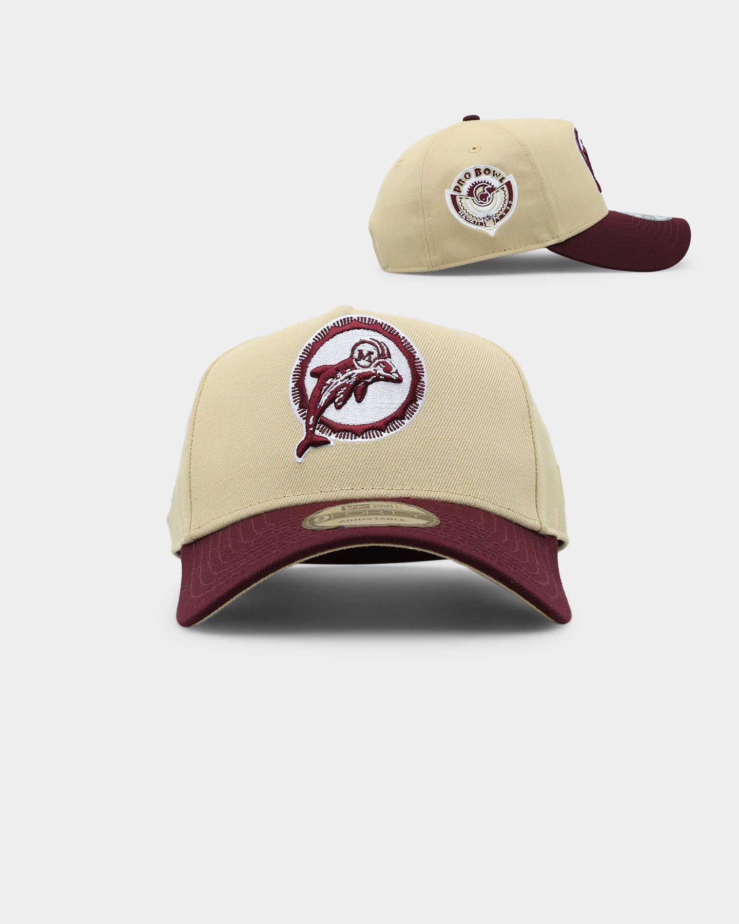 New Era Miami Dolphins 9FORTY A-Frame 2-Tone Snapback Gold sold by Culture Kings