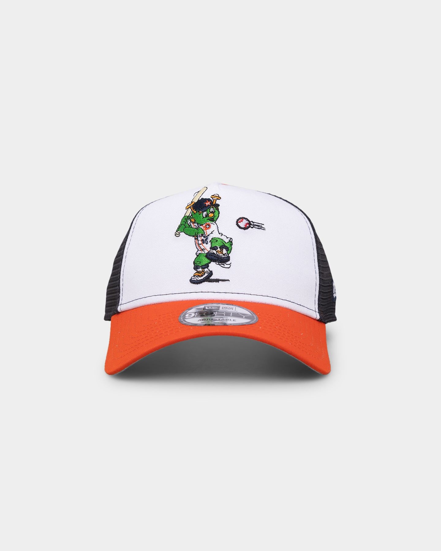 New Era Houston Astros 'Mascot Magic' Foam Front 9FORTY A-Frame Trucker Snapback White/Orange sold by Culture Kings