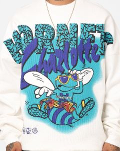 Mitchell & Ness Charlotte Hornets Suns Out Crewneck Vintage White sold by Culture Kings