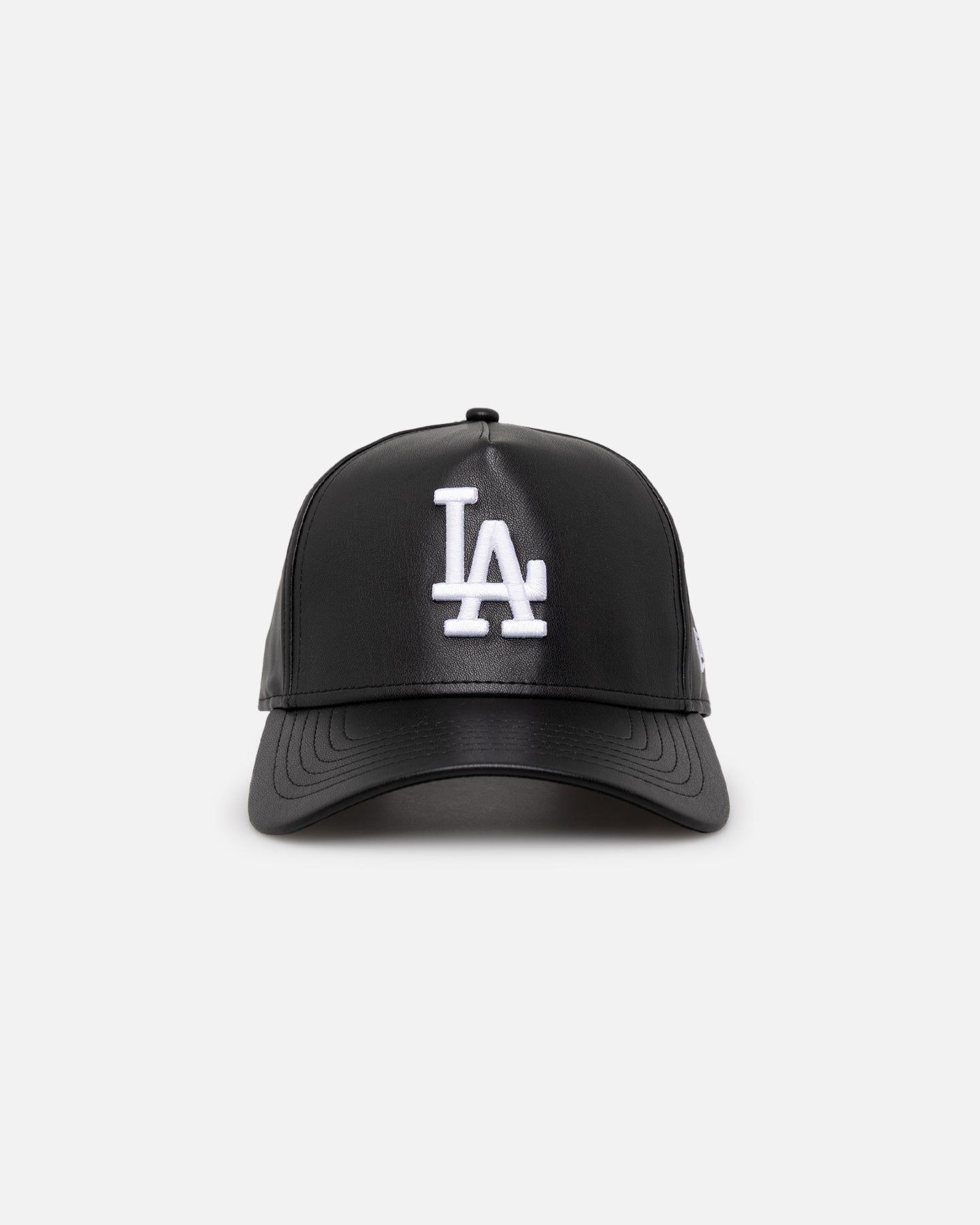 New Era Los Angeles Dodgers 'PU Leather' 9FORTY K-Frame Strapback Black/White sold by Culture Kings