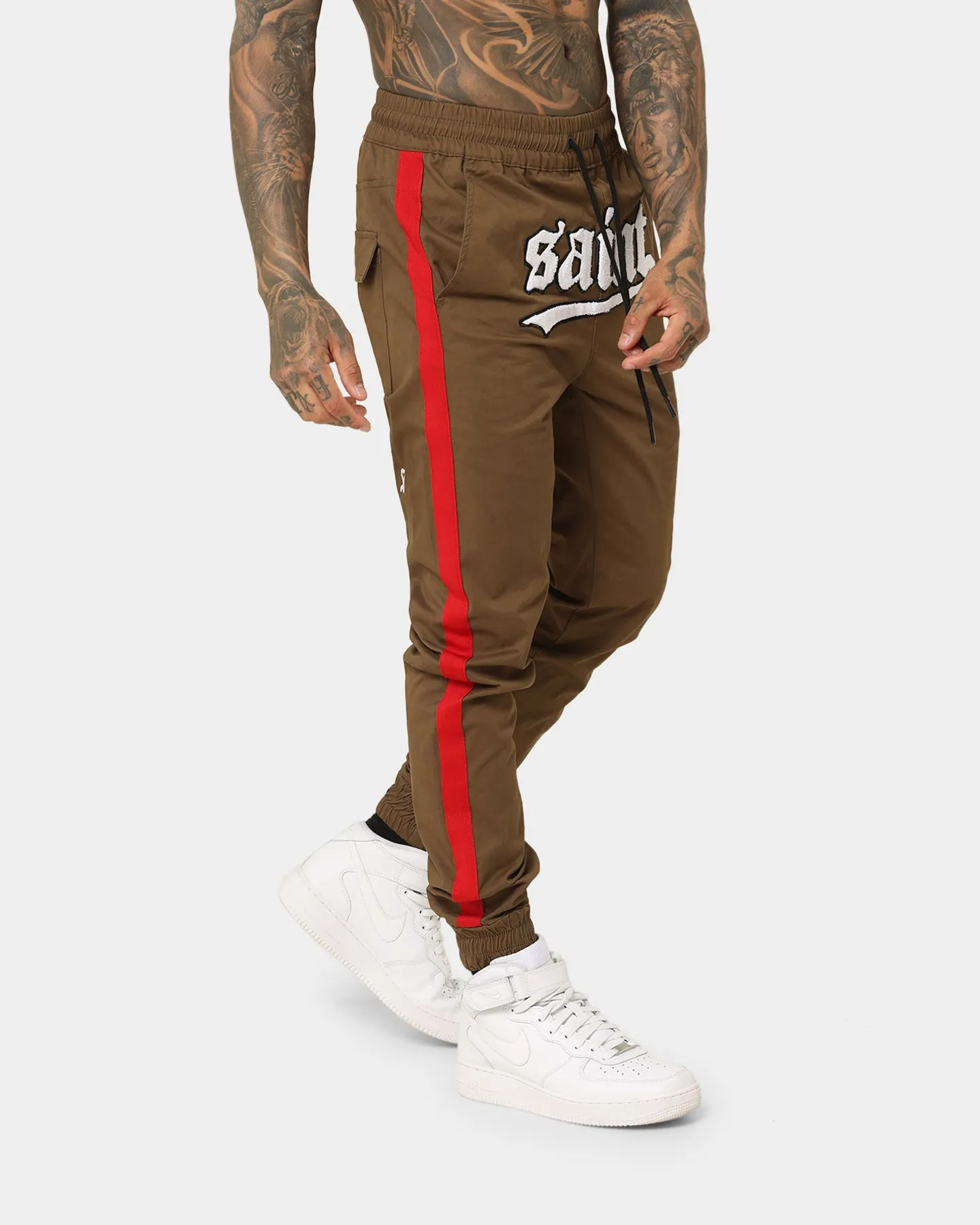Saint Morta Envogue Allstar Joggers Khaki/Red sold by Culture Kings product image thumbnail 5