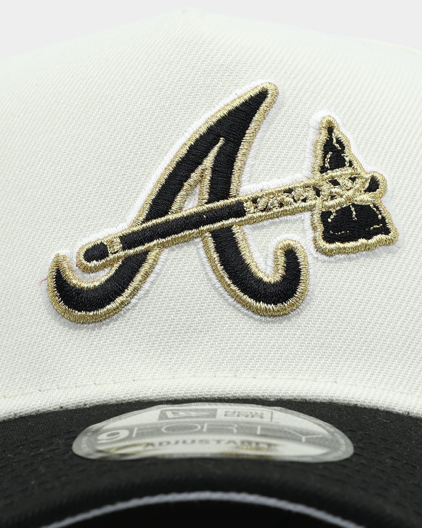 New Era Atlanta Braves 'White Gold' 9FORTY A-Frame Snapback Chrome/Black sold by Culture Kings product image thumbnail 5
