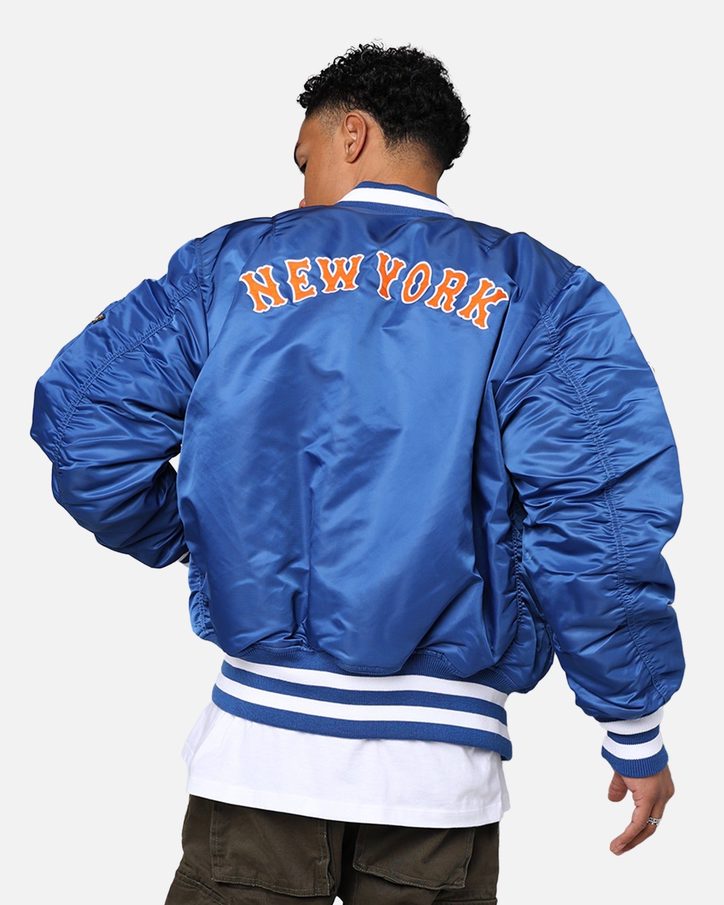 New Era X Alpha Series X MLB New York Mets MA-1 Bomber Jacket Royal sold by Culture Kings product image thumbnail 2