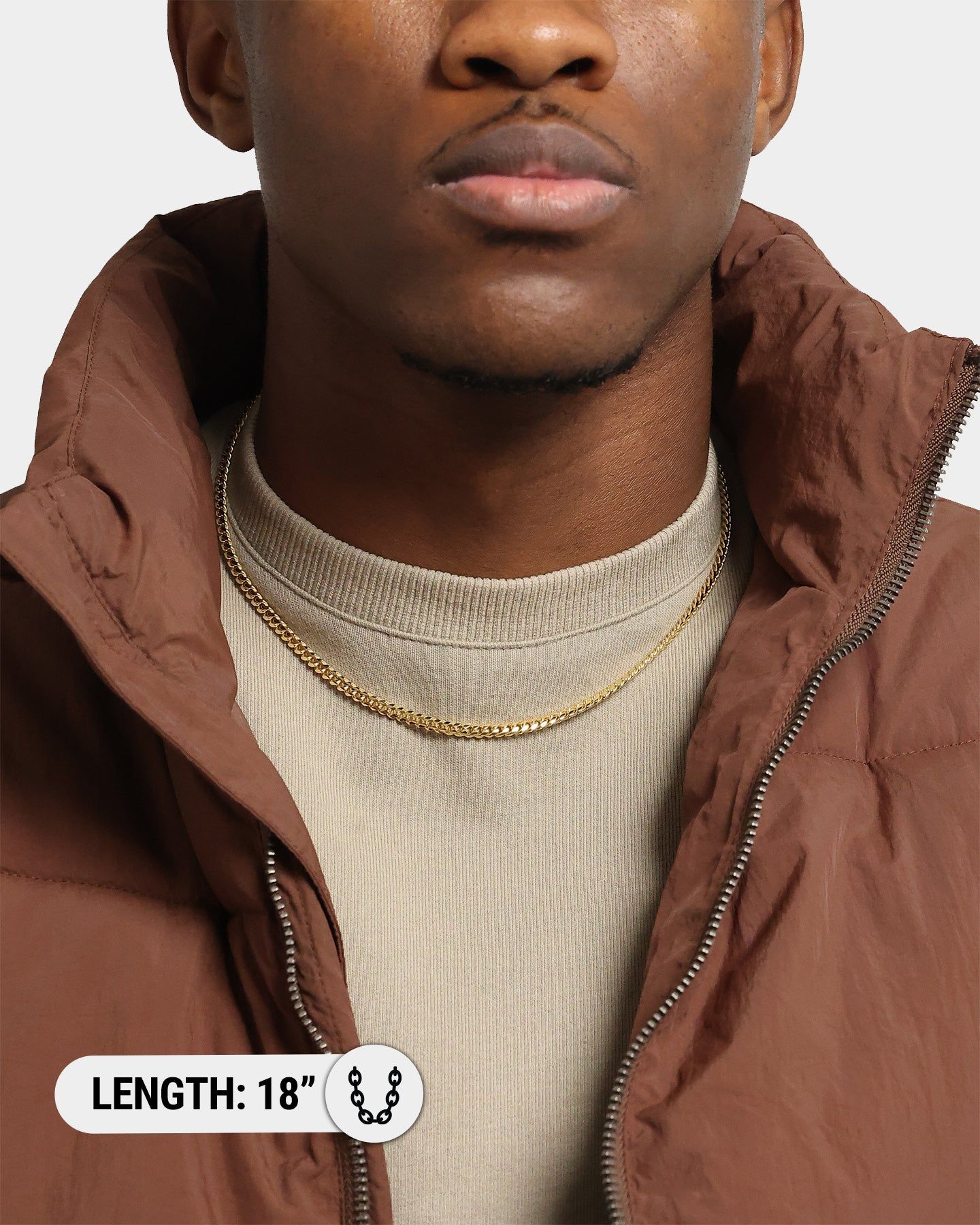 House Of Auric Cuban Link 4mm 18" Chain 18K Gold Vermeil sold by Culture Kings product image thumbnail 4