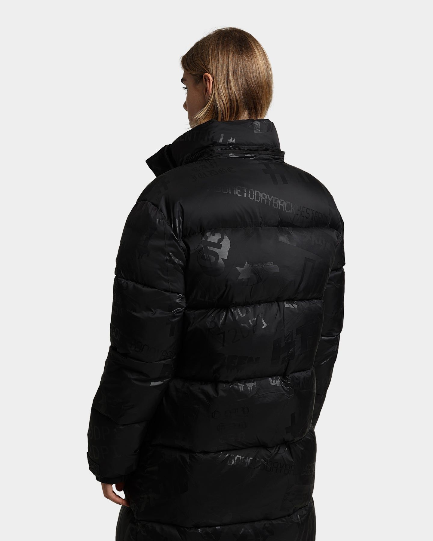 BEENTRILL Logo All Over Puffer Jacket Black/Reflective sold by Culture Kings product image thumbnail 7
