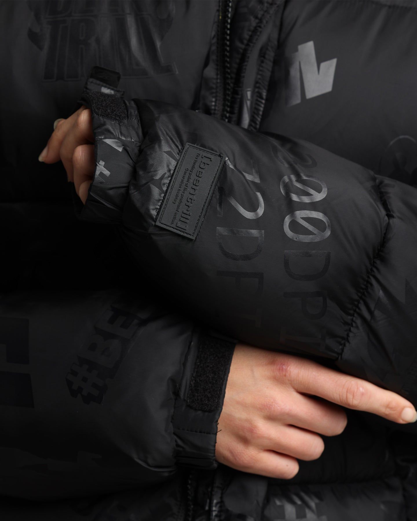 BEENTRILL Logo All Over Puffer Jacket Black/Reflective sold by Culture Kings product image thumbnail 11