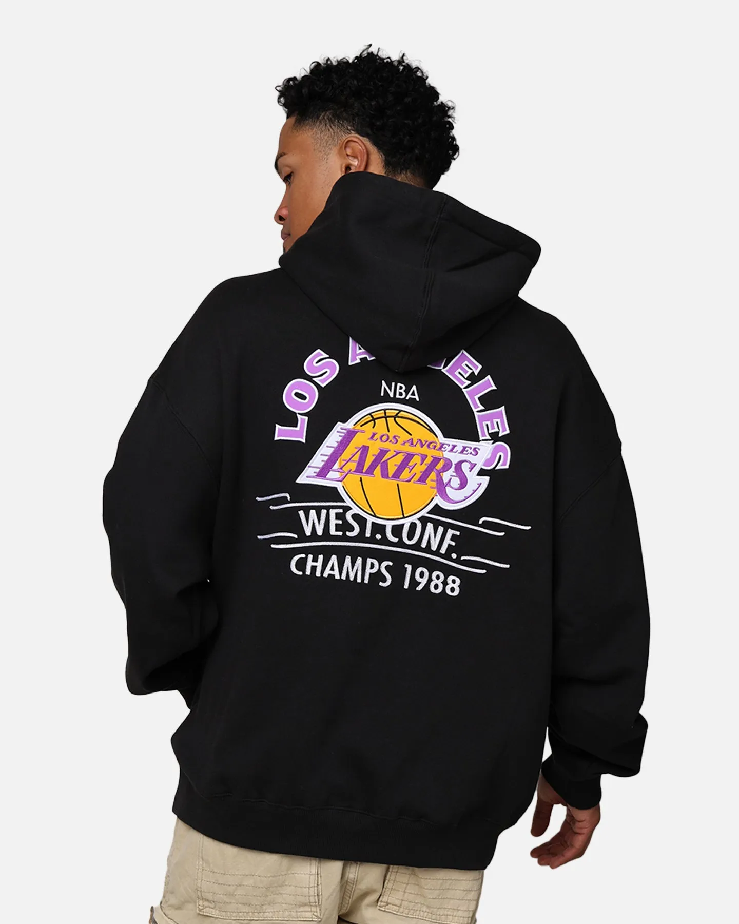 Mitchell & Ness Los Angeles Lakers Letterman Hoodie Black sold by Culture Kings
