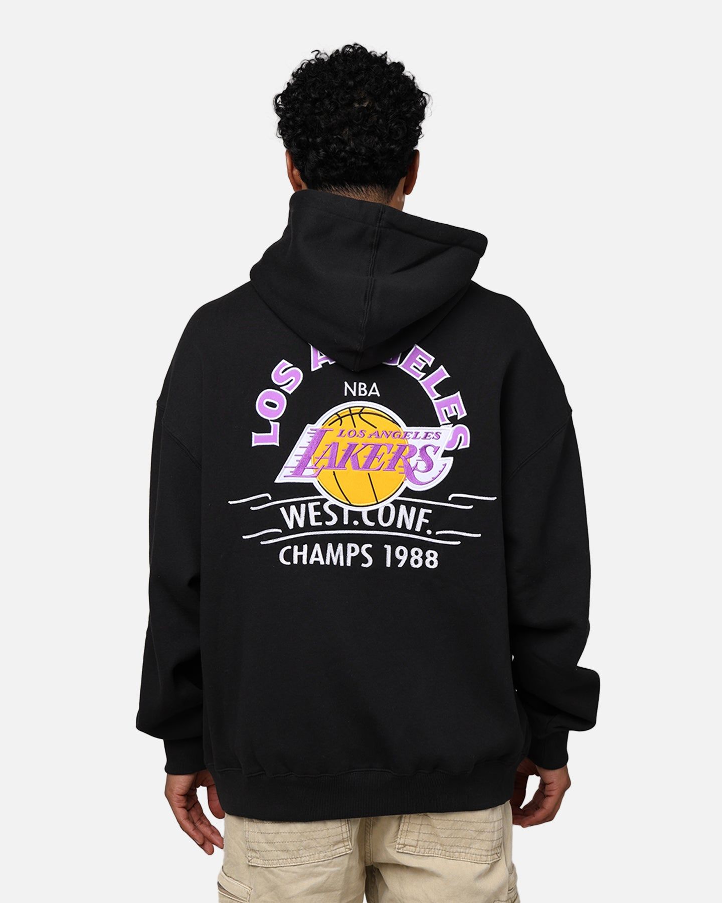 Mitchell & Ness Los Angeles Lakers Letterman Hoodie Black sold by Culture Kings product image thumbnail 5