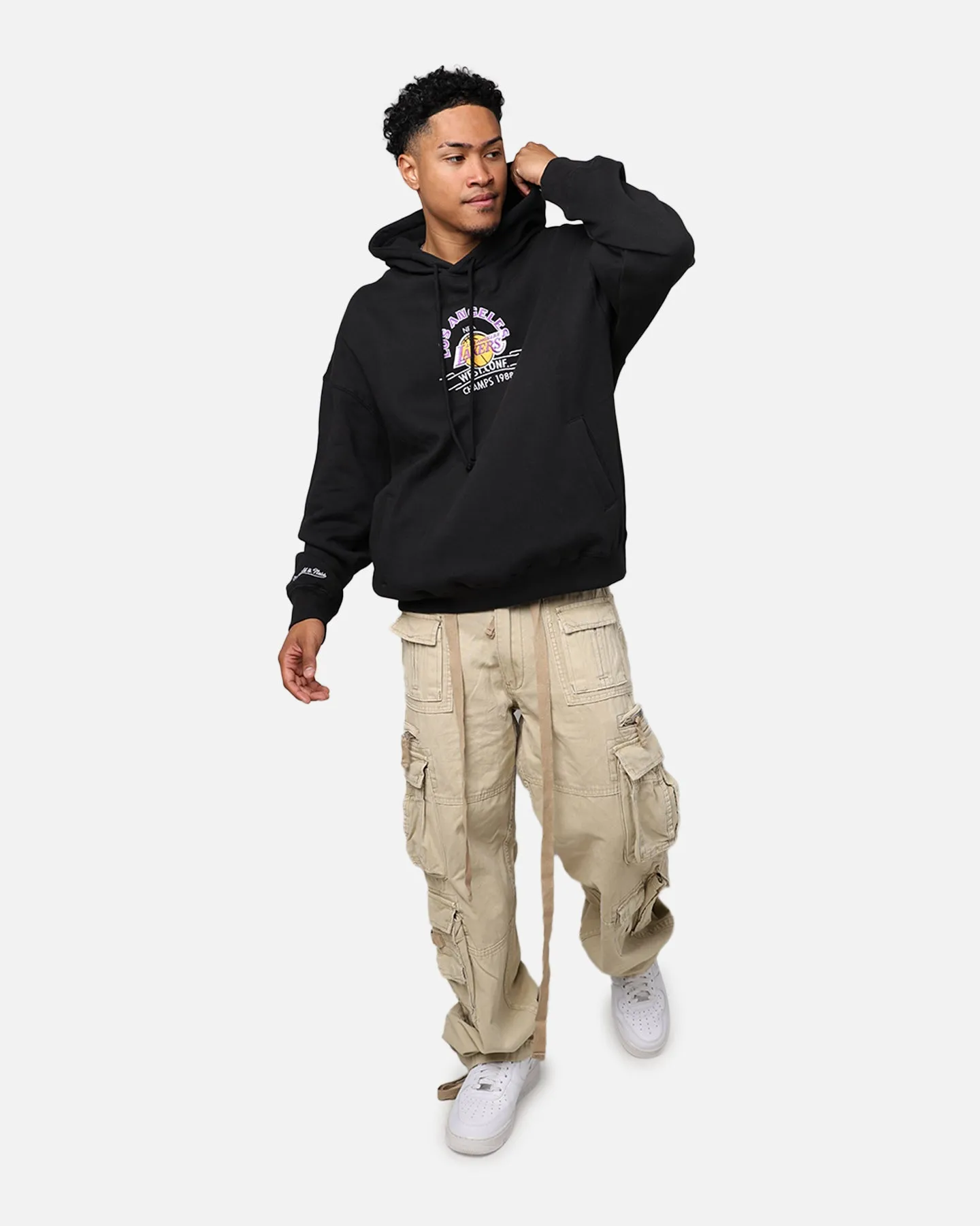 Mitchell & Ness Los Angeles Lakers Letterman Hoodie Black sold by Culture Kings product image thumbnail 3