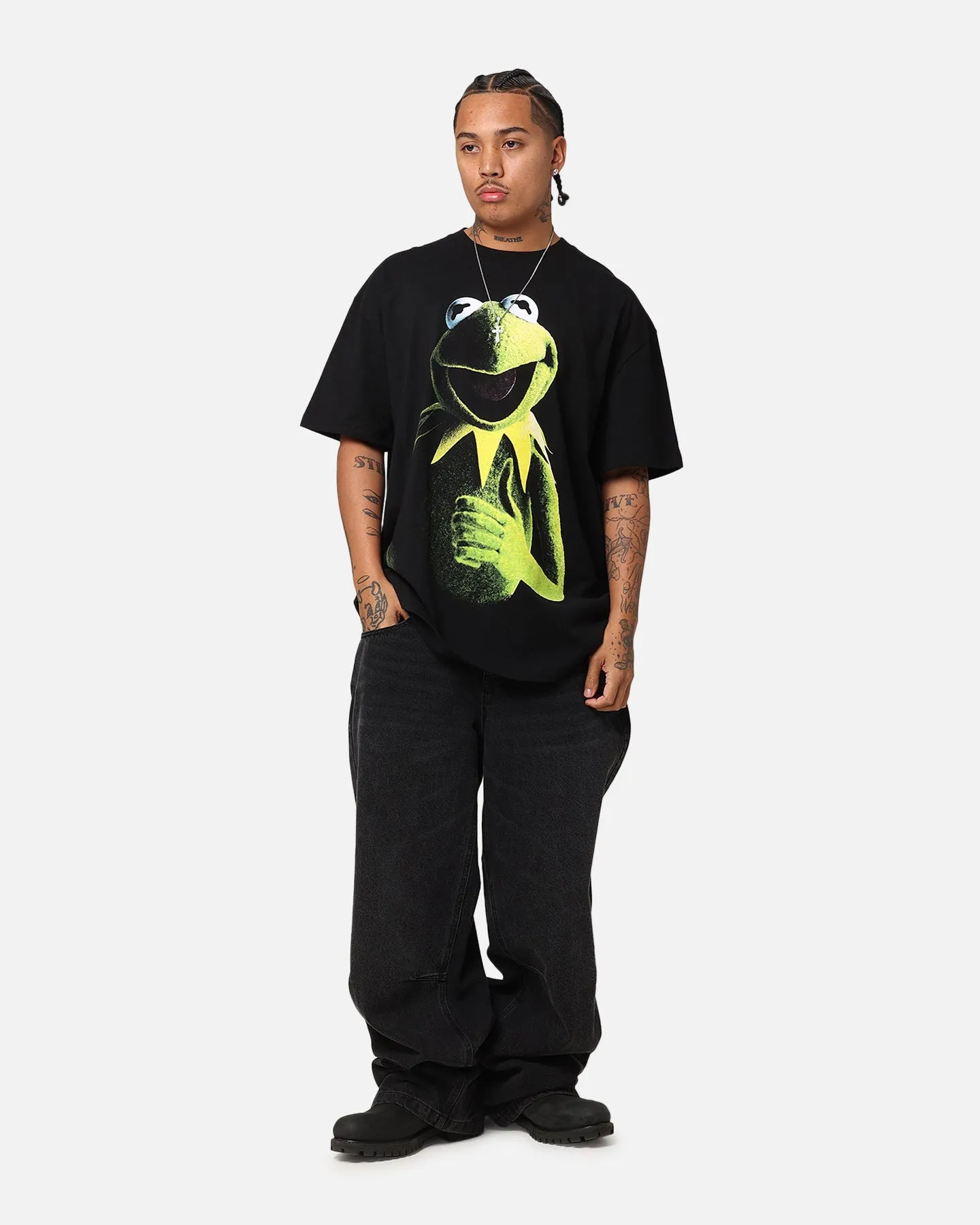 American Thrift Disney The Muppets Kermit Heavy T-Shirt Black sold by Culture Kings product image thumbnail 3