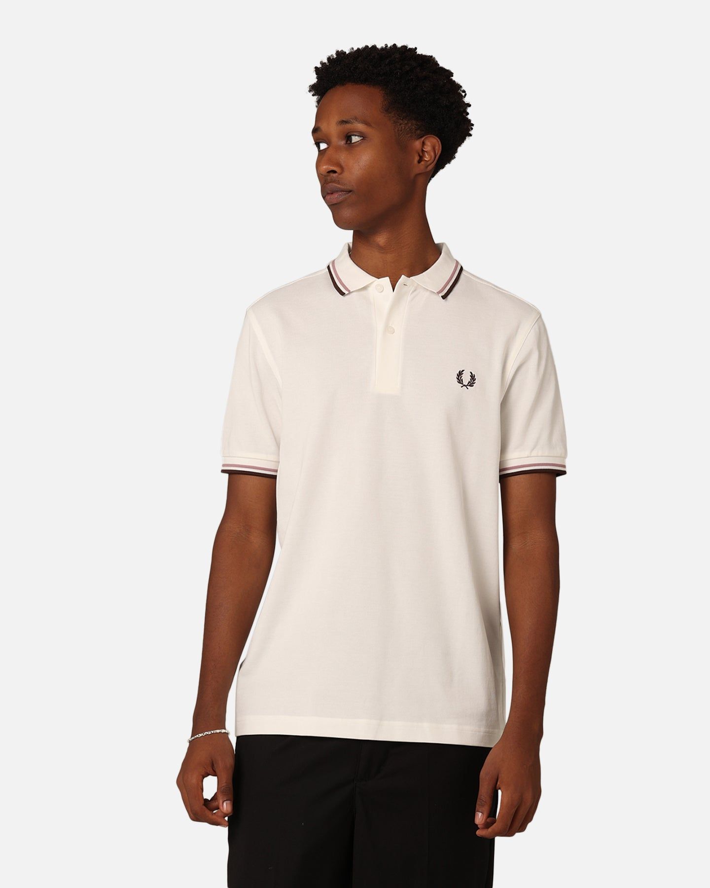 Fred Perry Twin Tipped Polo Shirt Snow White sold by Culture Kings
