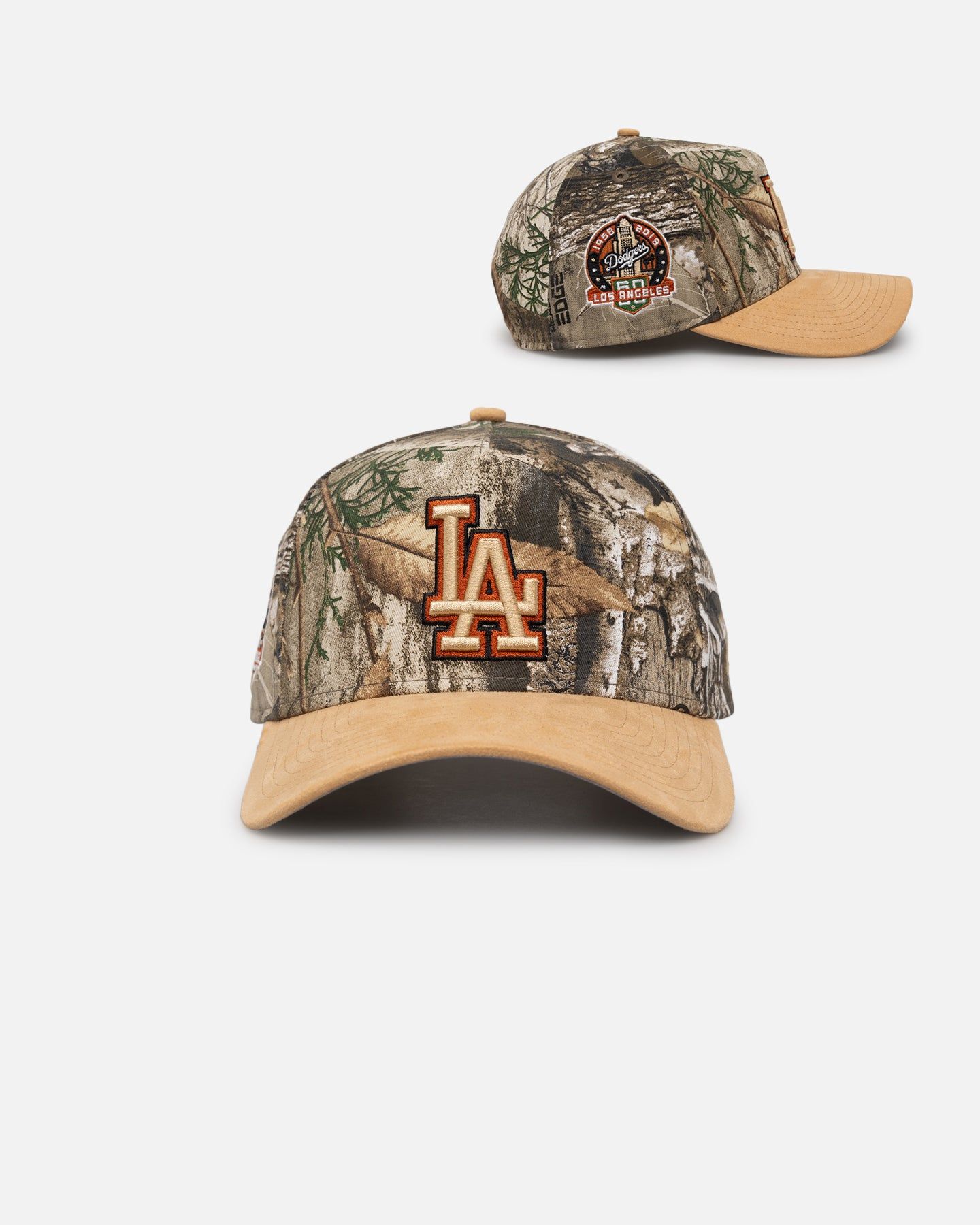 New Era Los Angeles Dodgers 'Real Tree Tan Suede' 9FORTY A-Frame Snapback Real Tree sold by Culture Kings