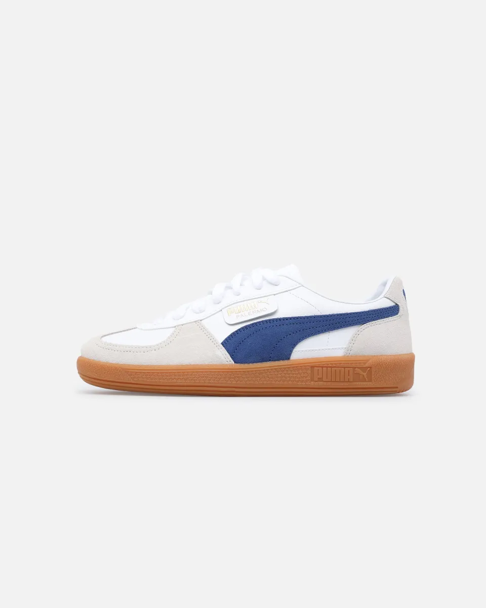 ☆送料無料☆ PUMA ☆ Palermo leather white blue ☆ 男女共用 Puma Palermo Leather White/Blue | Parallel