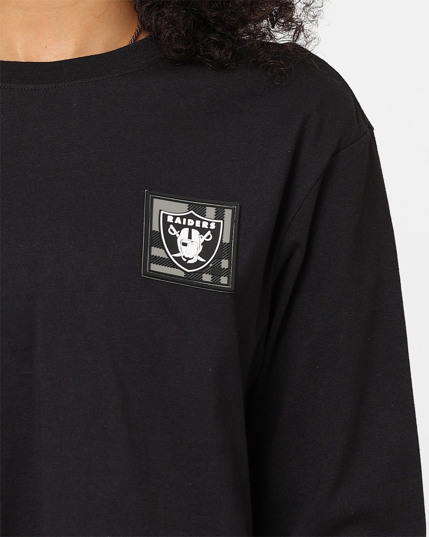 Majestic Athletic Women's Las Vegas Raiders Checker Badge Long Sleeve T-Shirt Faded Black sold by Culture Kings product image thumbnail 3