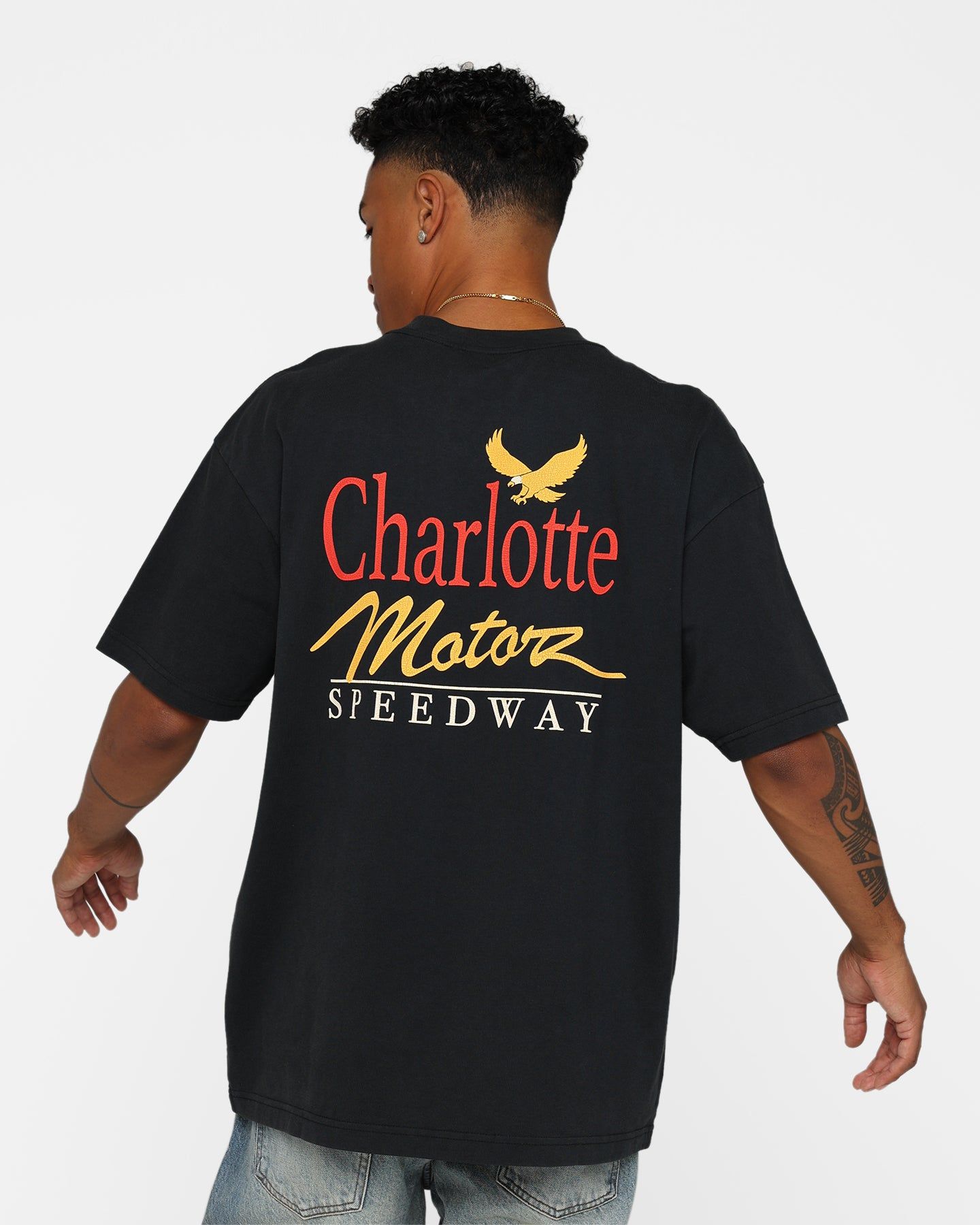The New Establishment X Nascar CMS Racing Logo T-Shirt Washed Black sold by Culture Kings