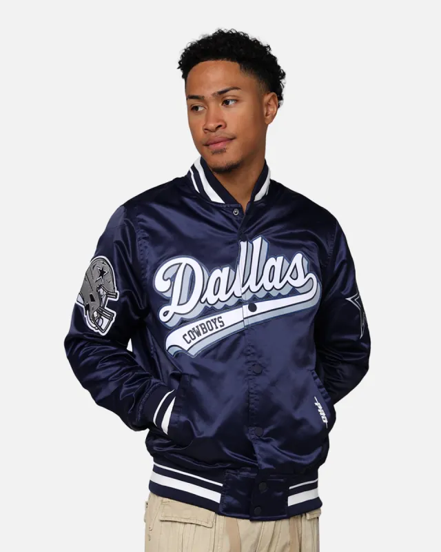 Pro Standard Dallas Cowboys Rib Satin Jacket Midnight Navy sold by Culture Kings