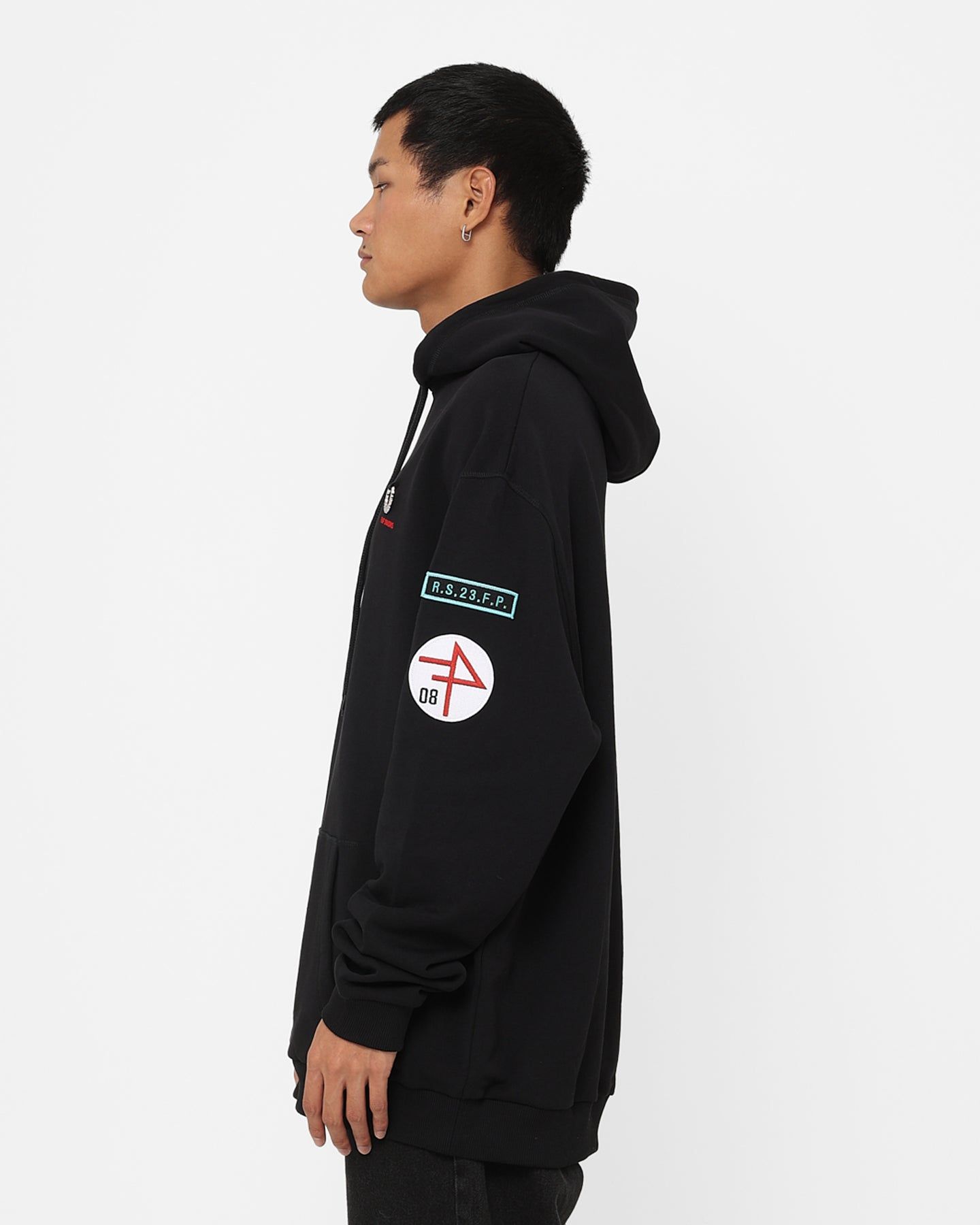 Fred Perry X Raf Simons Patched Overhead Hoodie Black sold by Culture Kings product image thumbnail 6