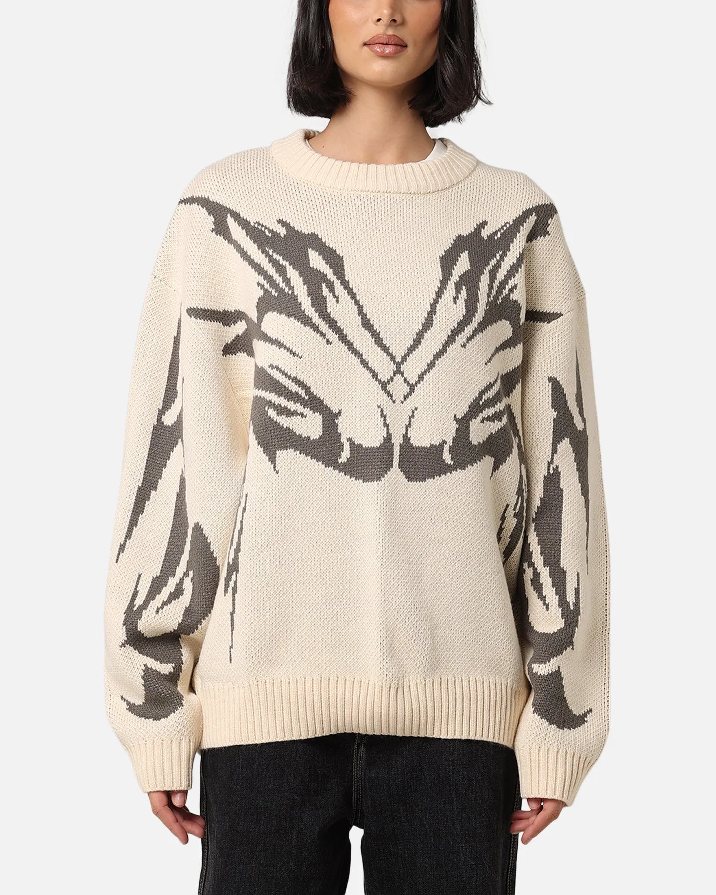 Loiter Cyber Knit Sweater Off White sold by Culture Kings