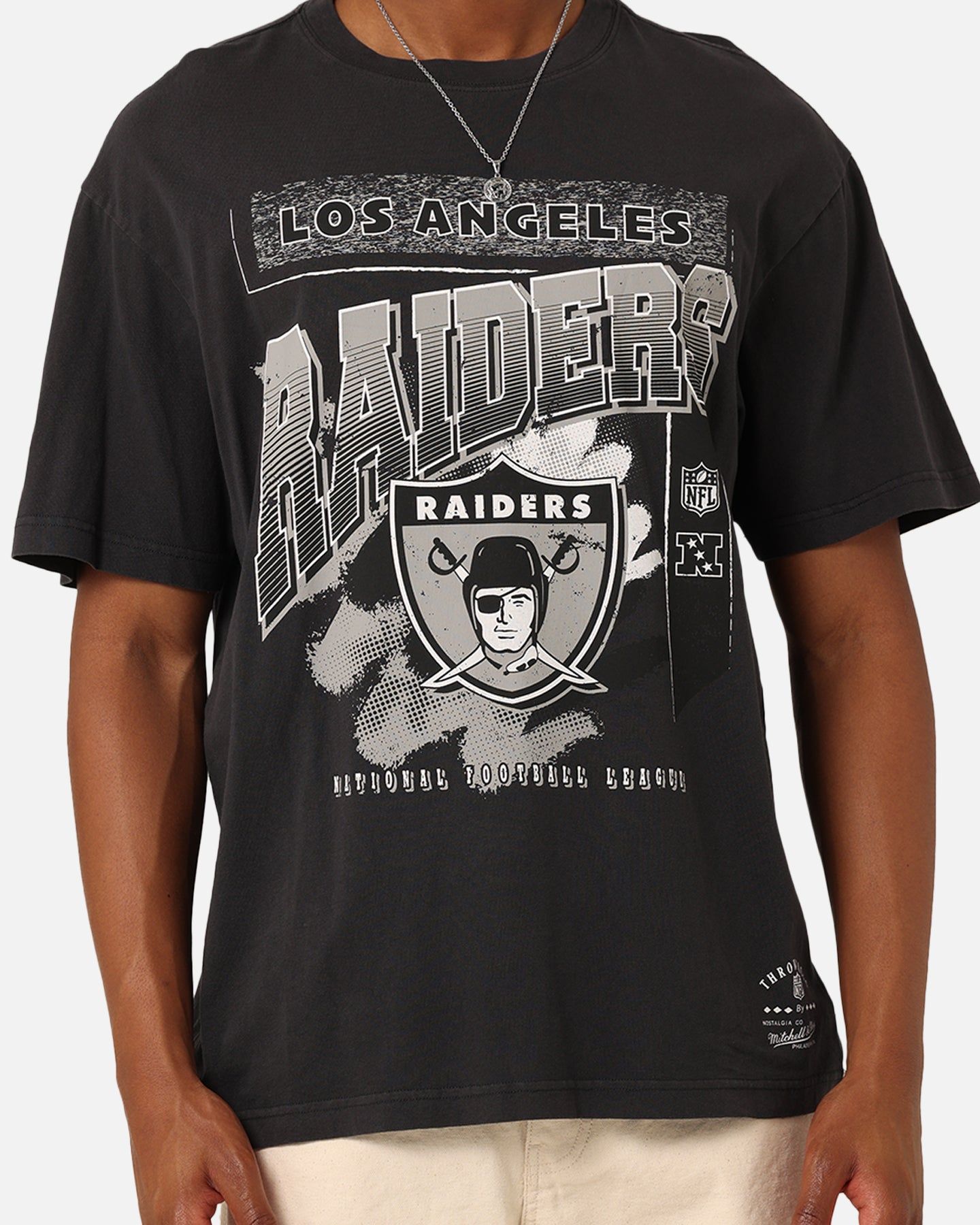 Mitchell & Ness Los Angeles Raiders Brush Off 2.0 T-Shirt Faded Black sold by Culture Kings product image thumbnail 3