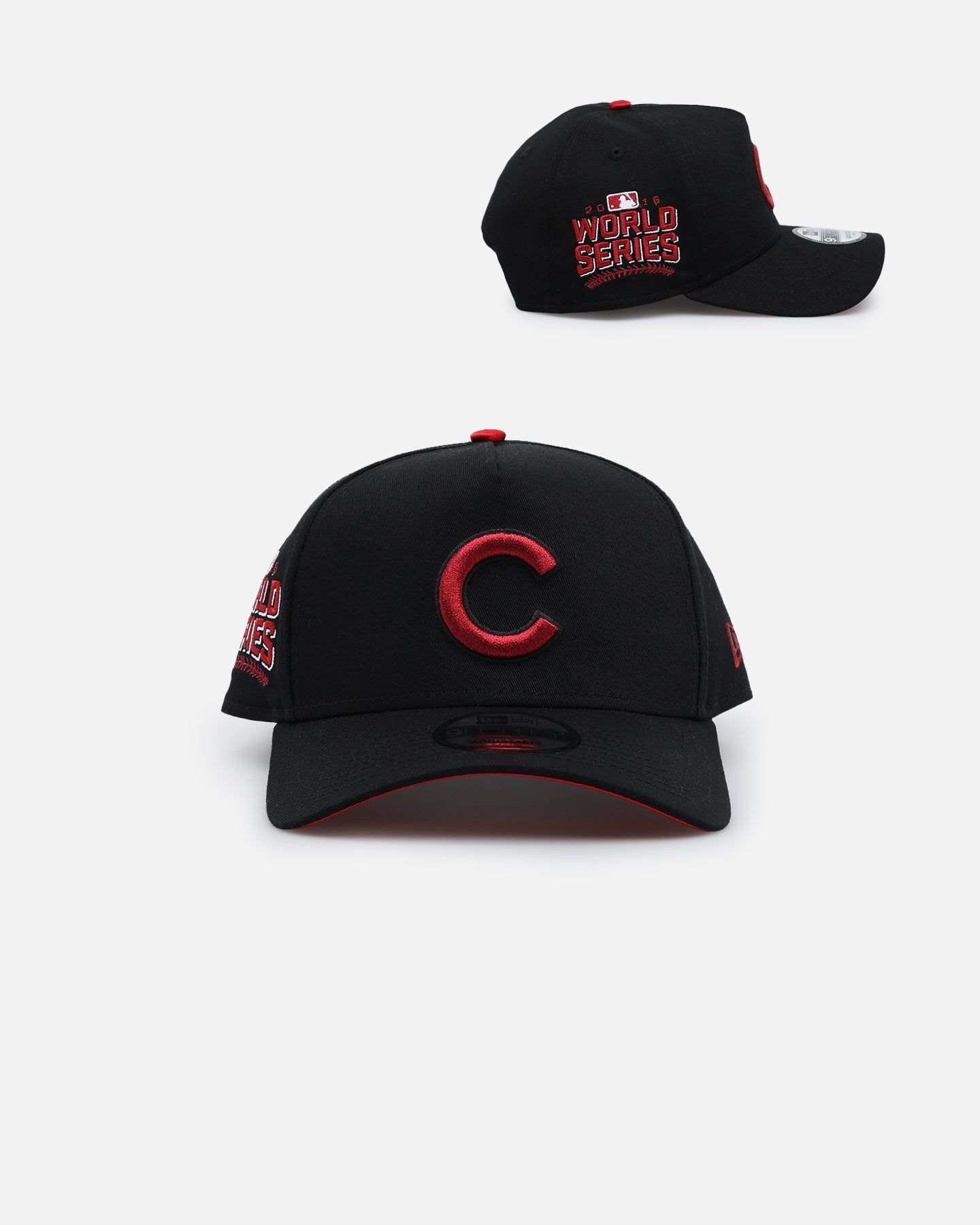 New Era Chicago Cubs 'Satin Scarlet' 9FORTY A-Frame Snapback Black/Scarlet sold by Culture Kings