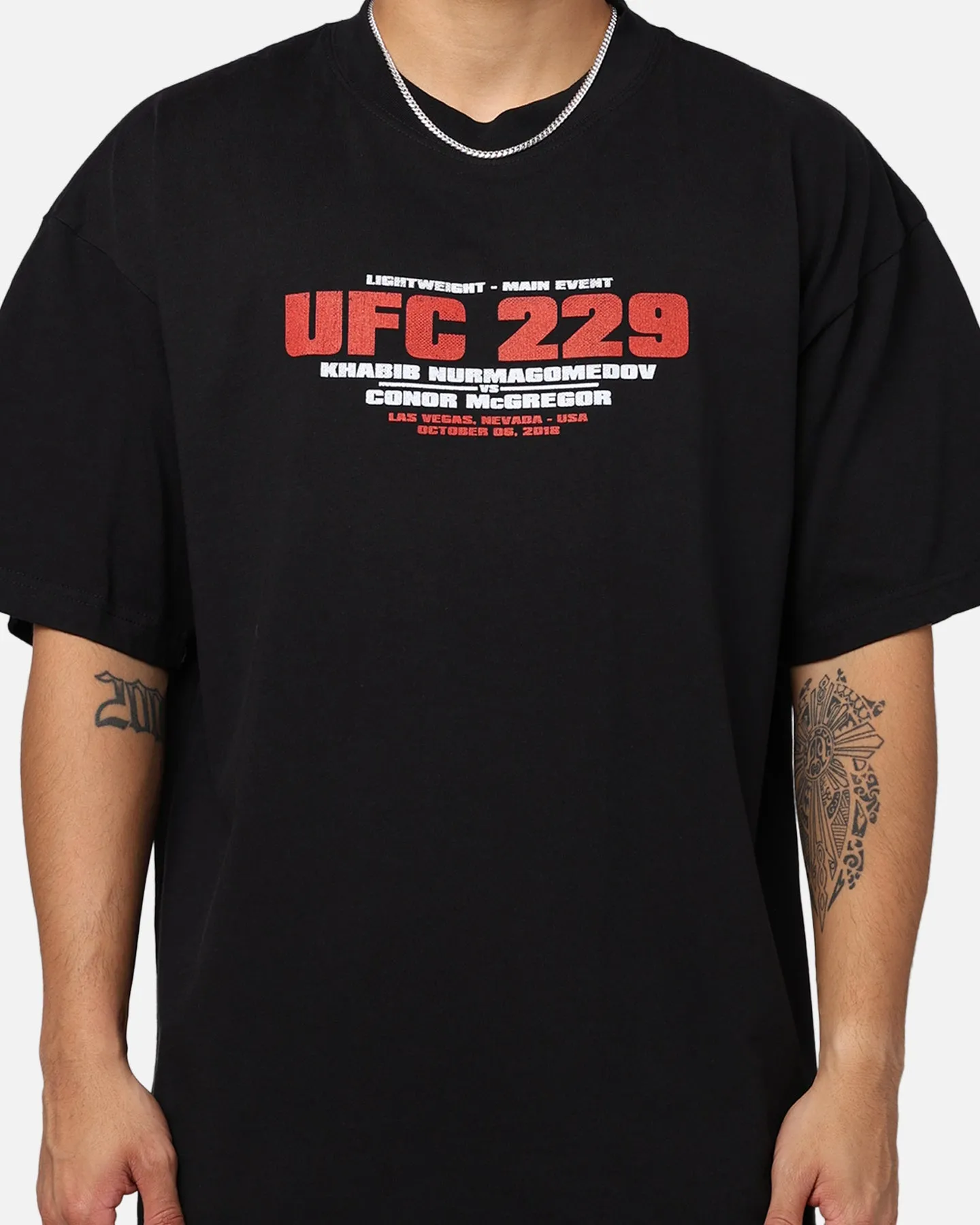 UFC By Goat Crew Khabib Nurmagomedov vs. Conor McGregor 229 Card T-Shirt Black sold by Culture Kings product image thumbnail 4