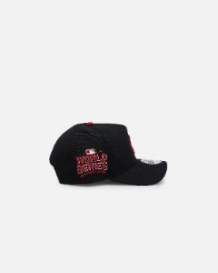 New Era Chicago Cubs 'Satin Scarlet' 9FORTY A-Frame Snapback Black/Scarlet sold by Culture Kings