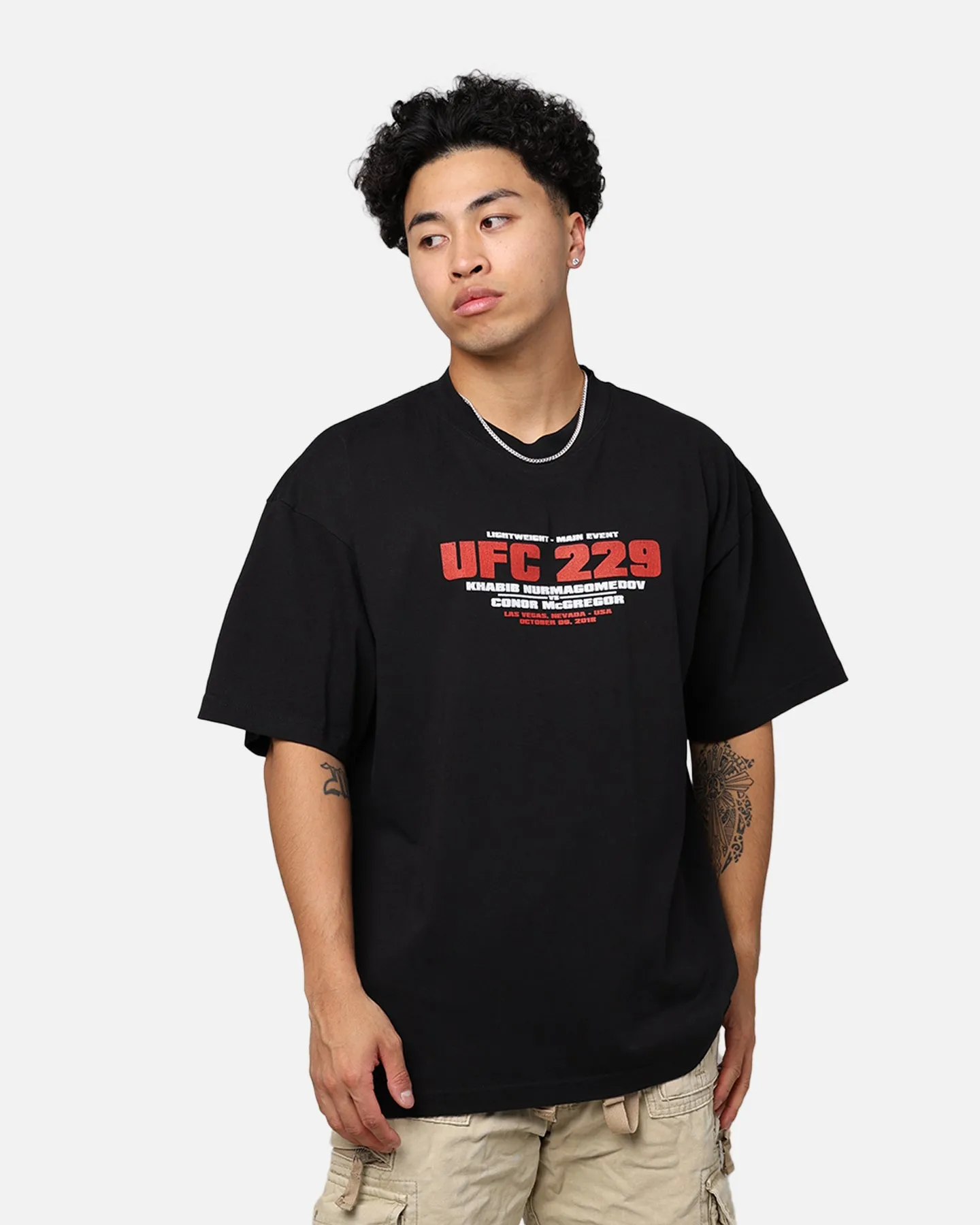 UFC By Goat Crew Khabib Nurmagomedov vs. Conor McGregor 229 Card T-Shirt Black sold by Culture Kings product image thumbnail 2