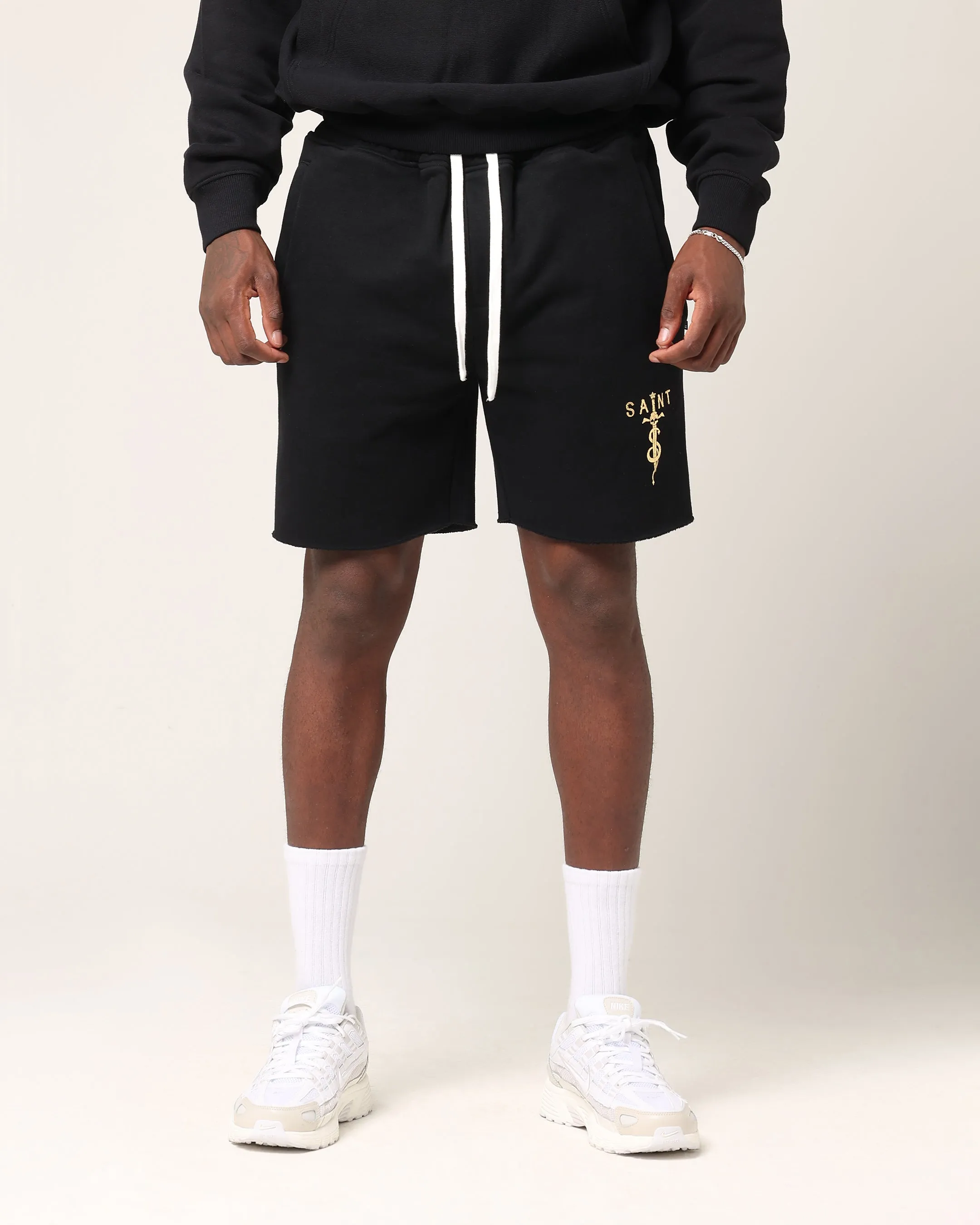 Saint Morta Daggers Sweat Shorts Black/Gold sold by Culture Kings