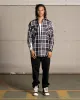 Saint Morta Patriot Long Sleeve Flannel Shirt Black/Grey sold by Culture Kings