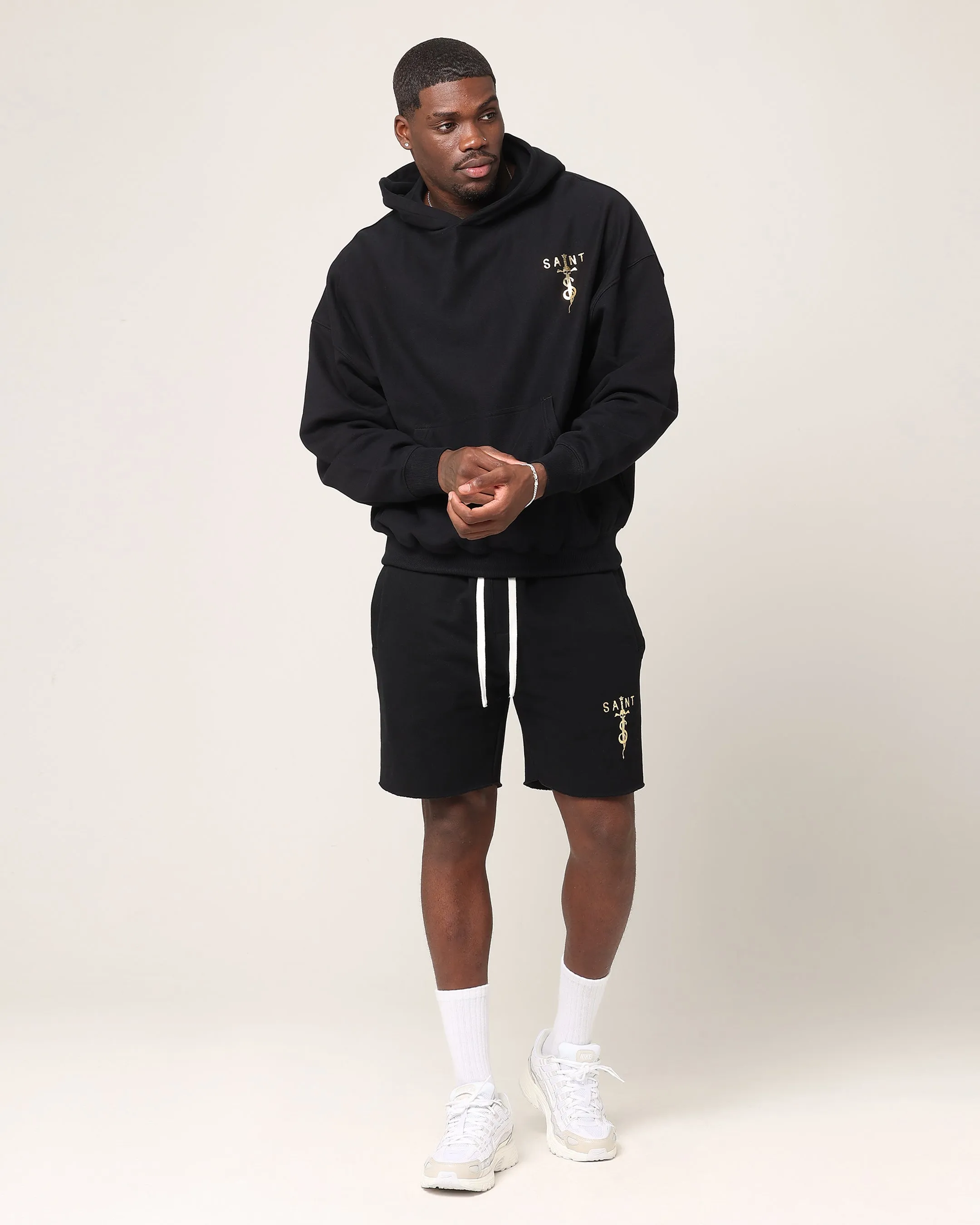 Saint Morta Daggers Sweat Shorts Black/Gold sold by Culture Kings product image thumbnail 2