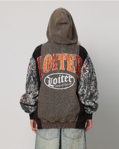 Loiter Splinter Hoodie Black/Camo sold by Culture Kings