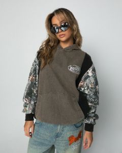 Loiter Splinter Hoodie Black/Camo sold by Culture Kings