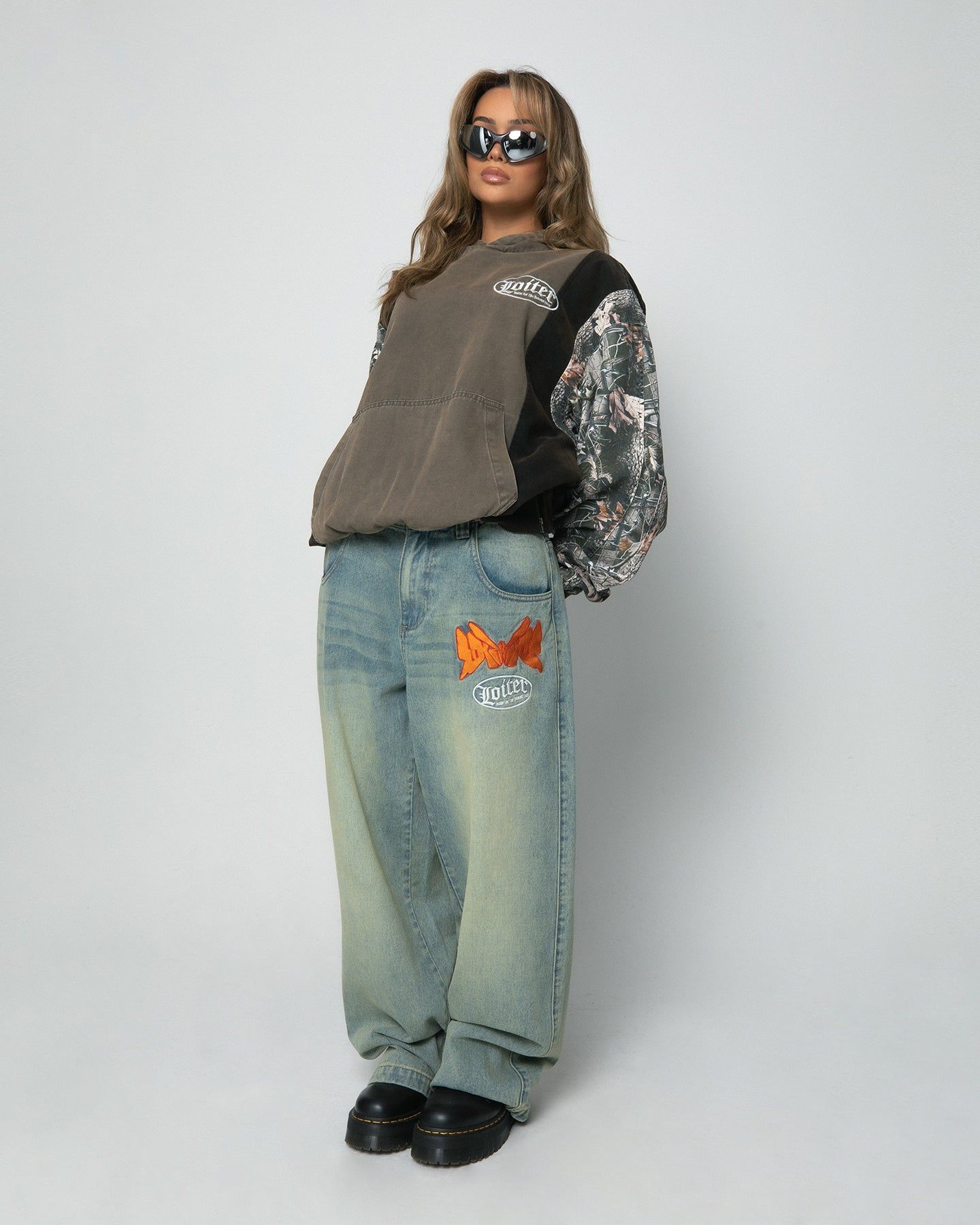 Loiter Splinter Hoodie Black/Camo sold by Culture Kings product image thumbnail 3