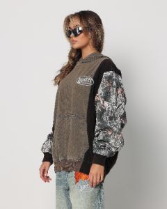 Loiter Splinter Hoodie Black/Camo sold by Culture Kings