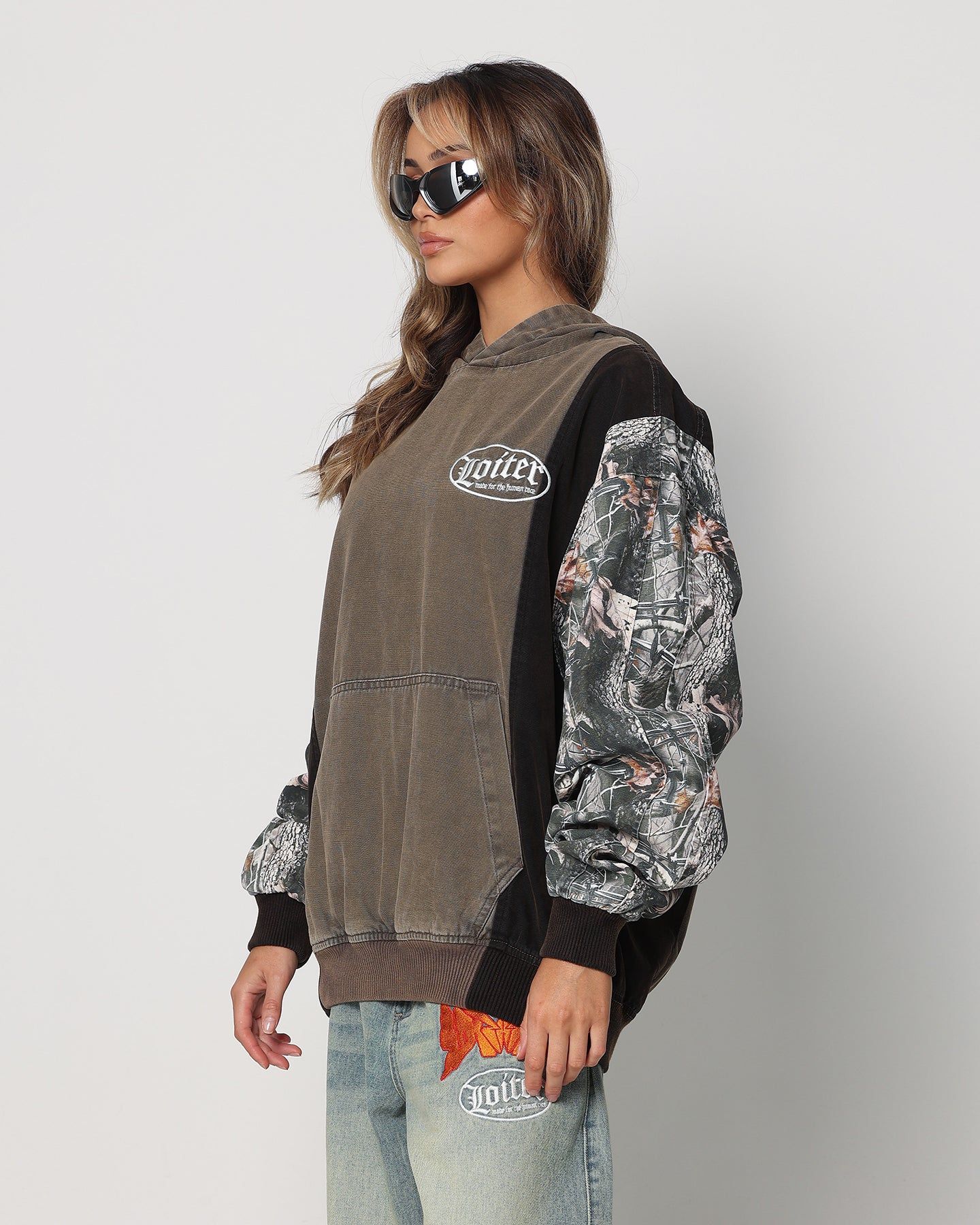 Loiter Splinter Hoodie Black/Camo sold by Culture Kings product image thumbnail 7